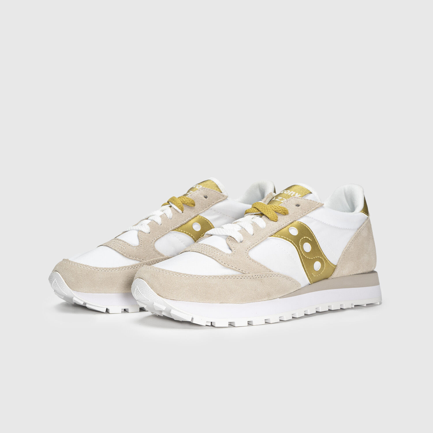 Saucony Jazz Originals bianca beige e dorata AW LAB