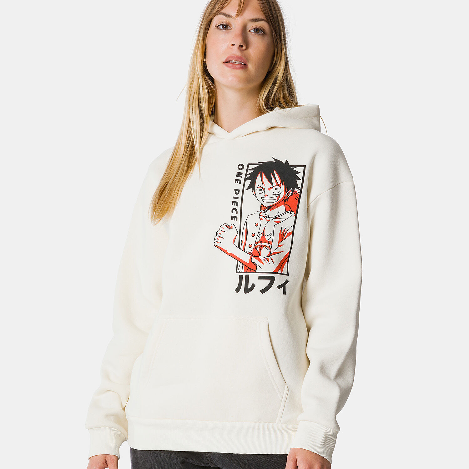 Felpa One Piece beige nera e arancione AW LAB