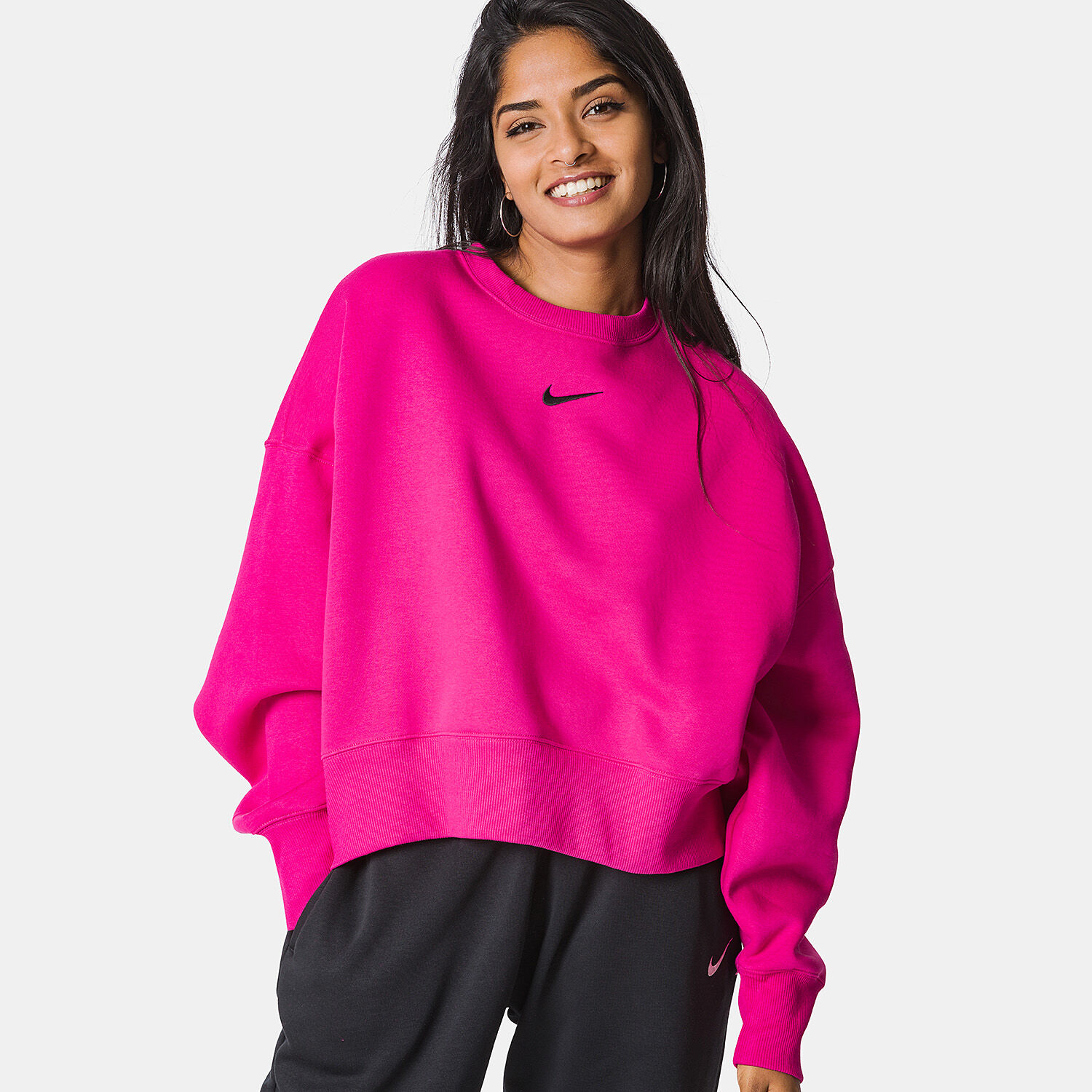 Felpa nike nera e rosa 2025