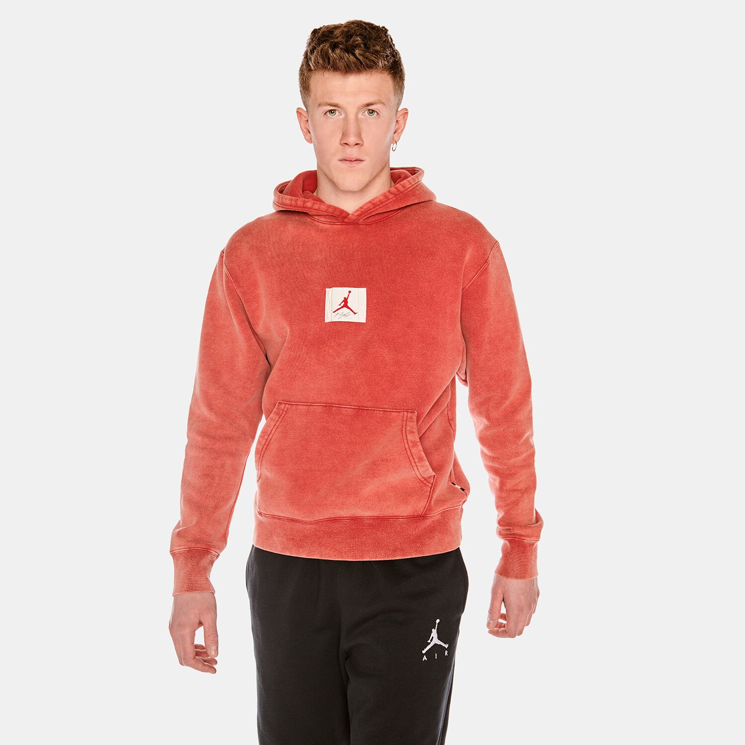 FELPA CON CAPPUCCIO JORDAN FLIGHT arancione AW LAB