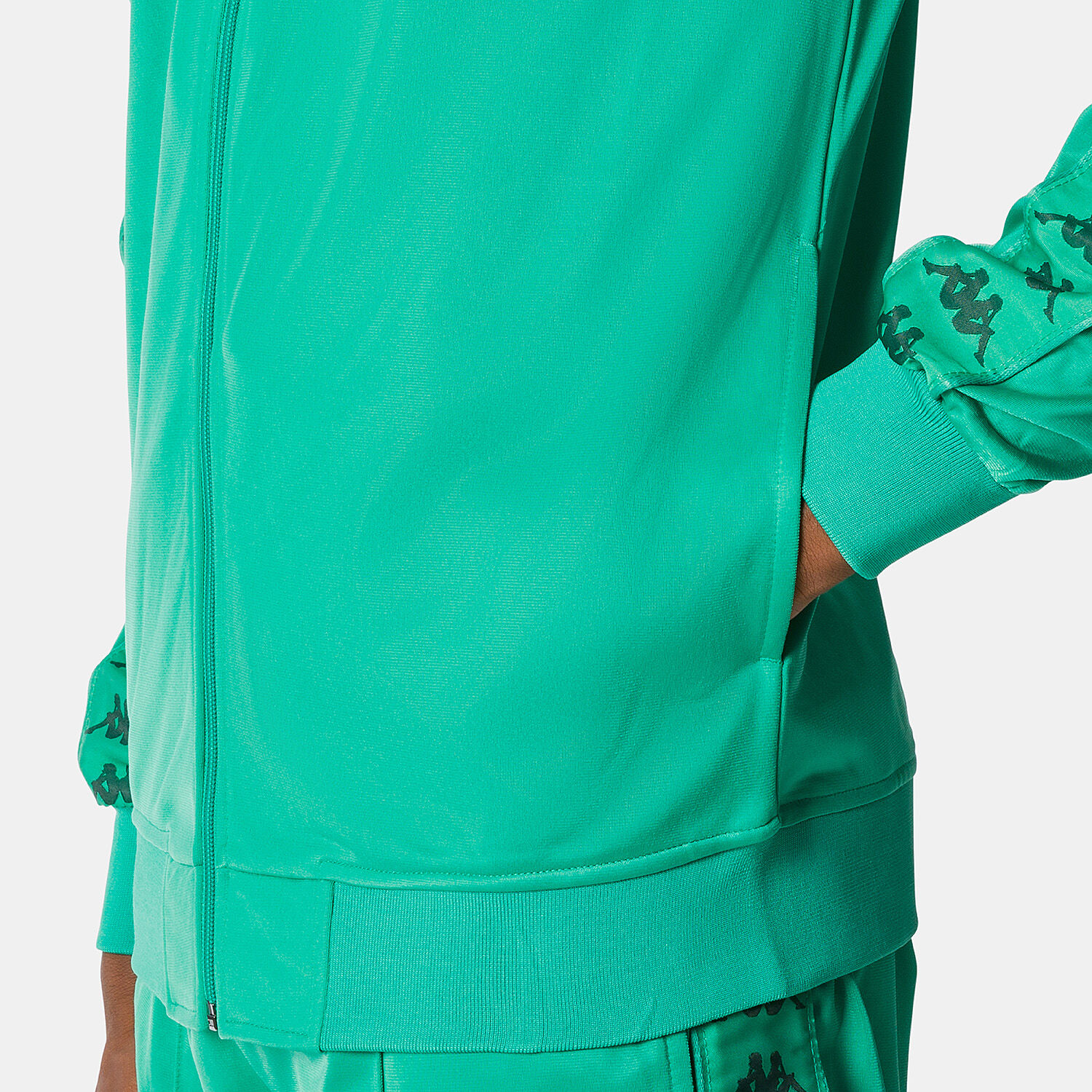 Felpa Kappa 222 Banda Anniston Slim verde AW LAB
