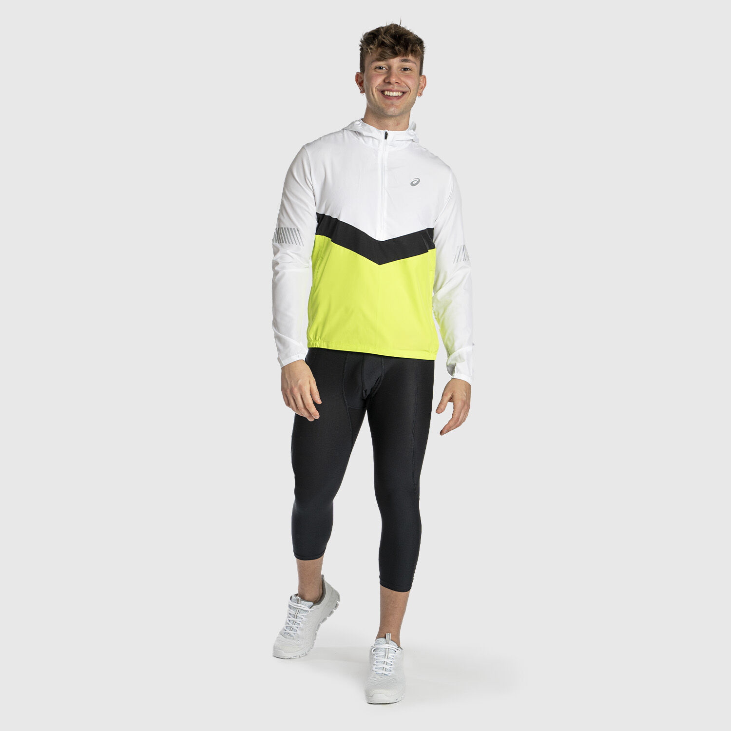 Giacca Asics Summer Lite Show bianca gialla e nera AW LAB