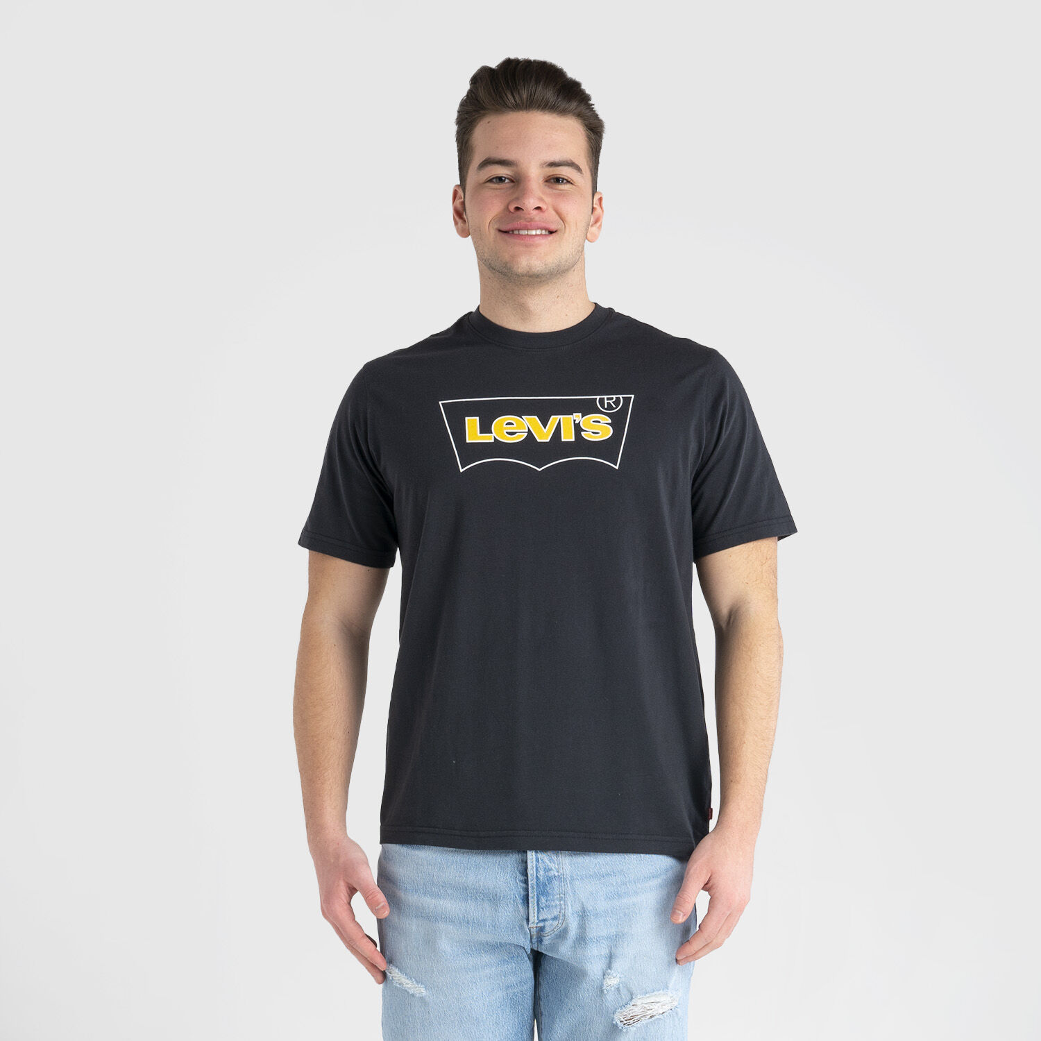 T shirt Levi s nera gialla e bianca AW LAB
