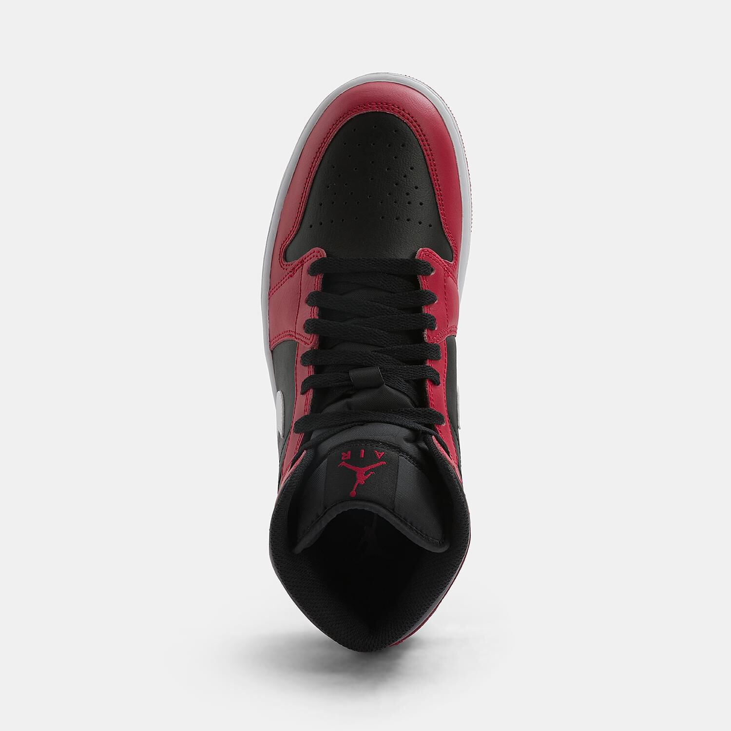 Red and black jordan sneakers on sale