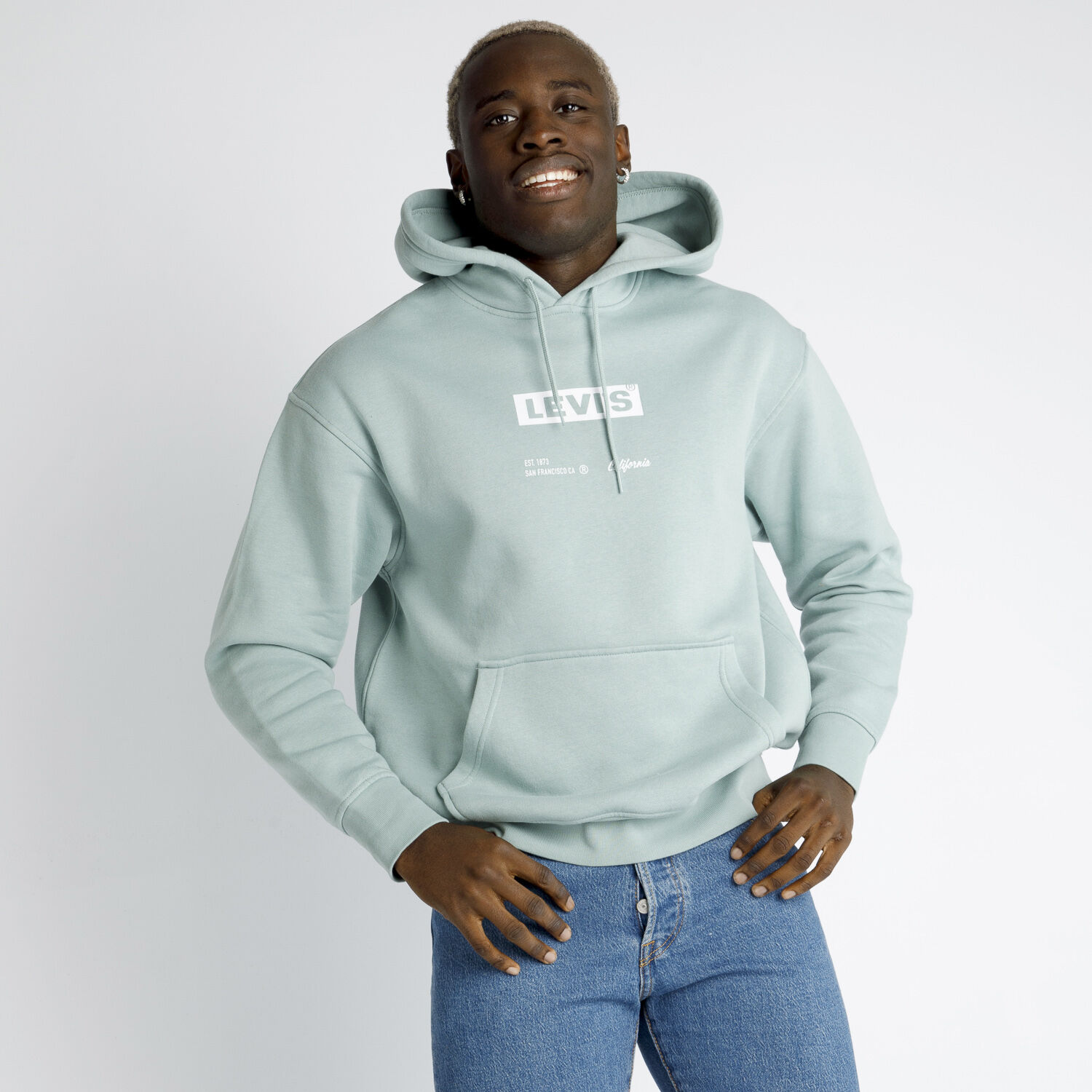 Felpa LEVI S Relaxed Graphic Hoodie verde AW LAB