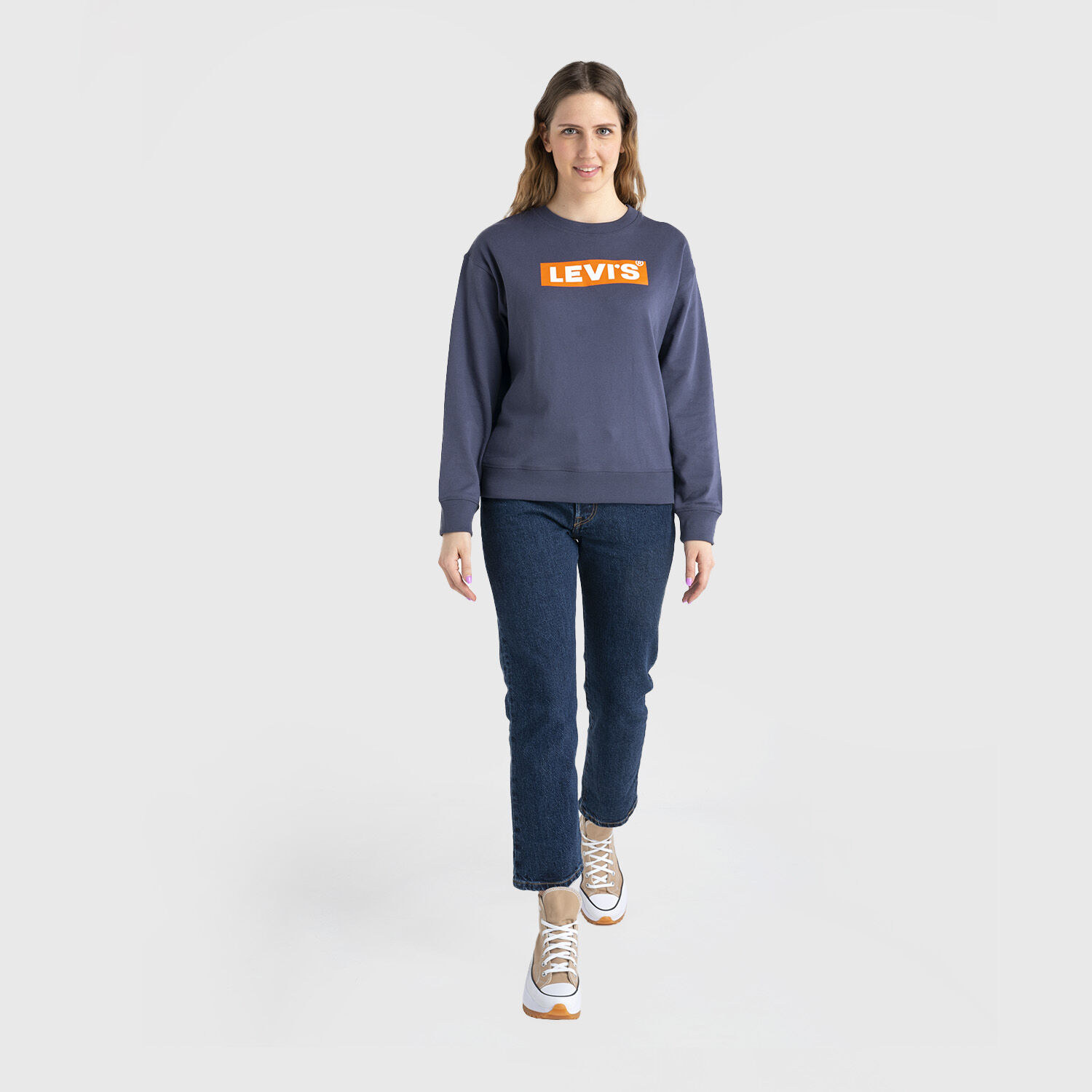 Felpa levi's blu bianca e rossa sales