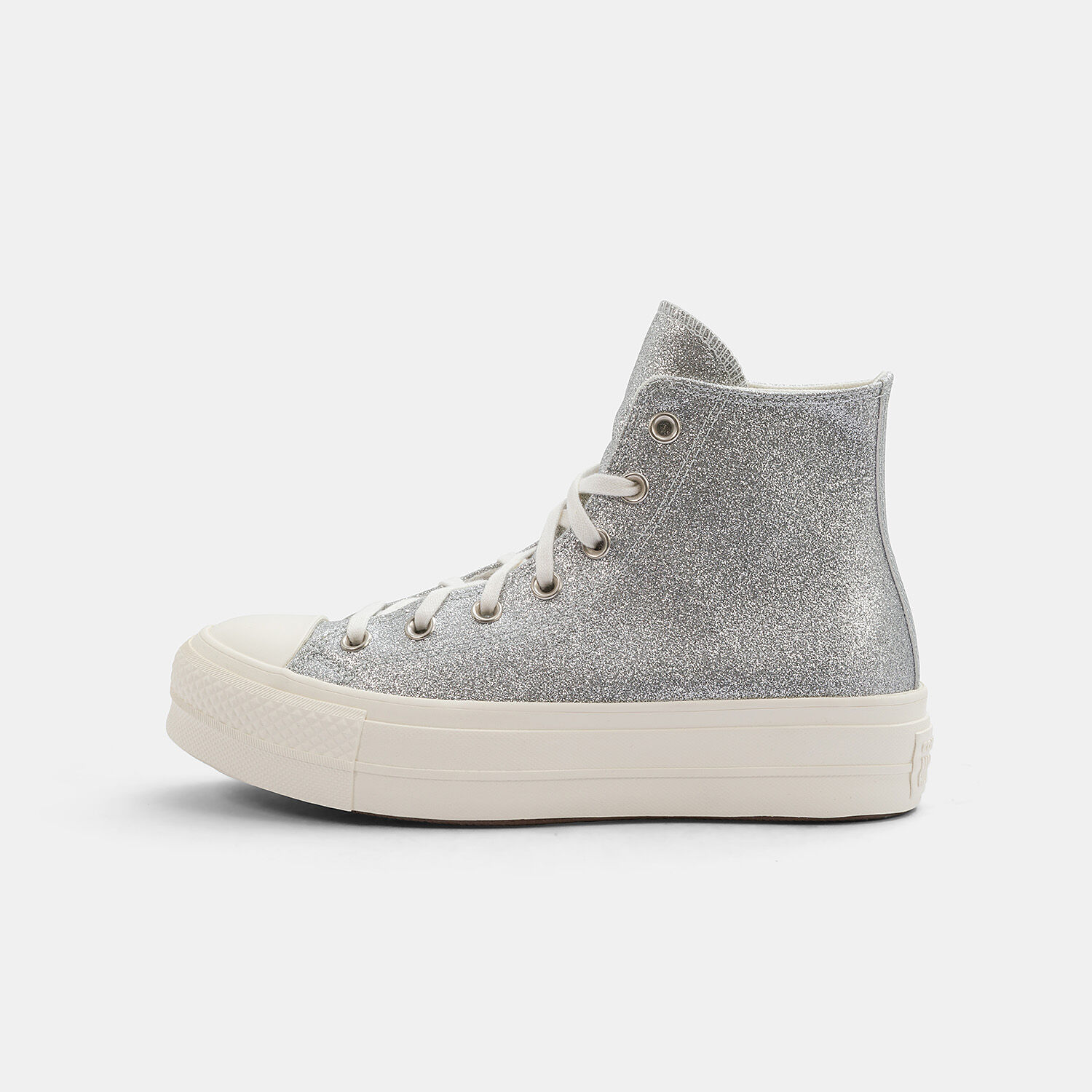 Converse bianche e argento hot sale