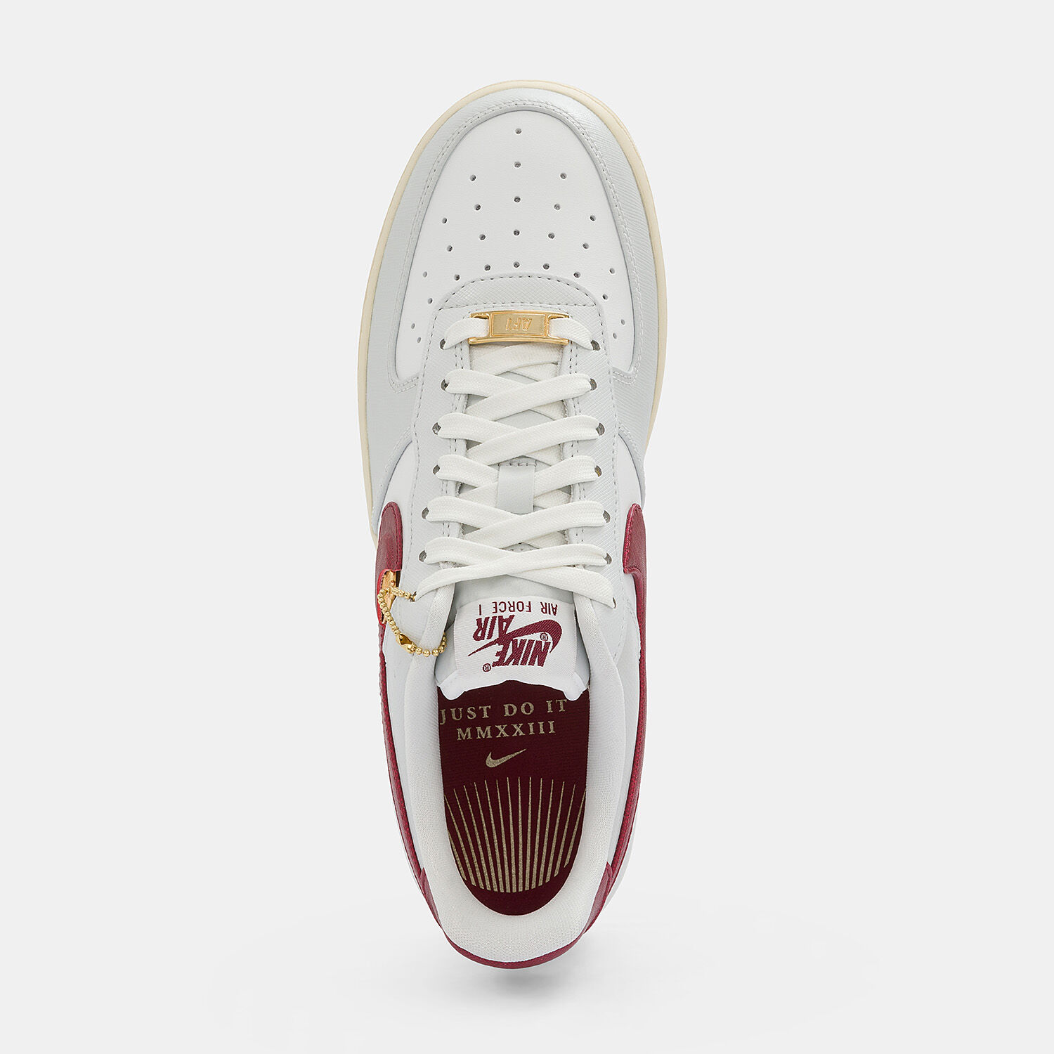 Nike Air Force 1 07 SE bianche bordeaux e oro AW LAB