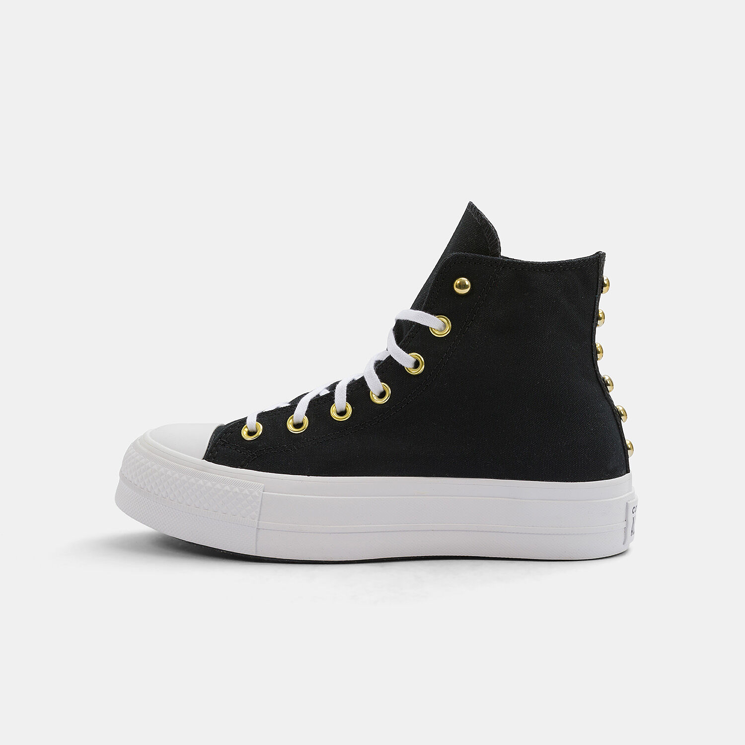 Converse Chuck Taylor All Star Lift nere bianche e oro AW LAB