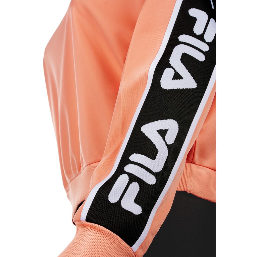 Felpa fila rosa e nera top