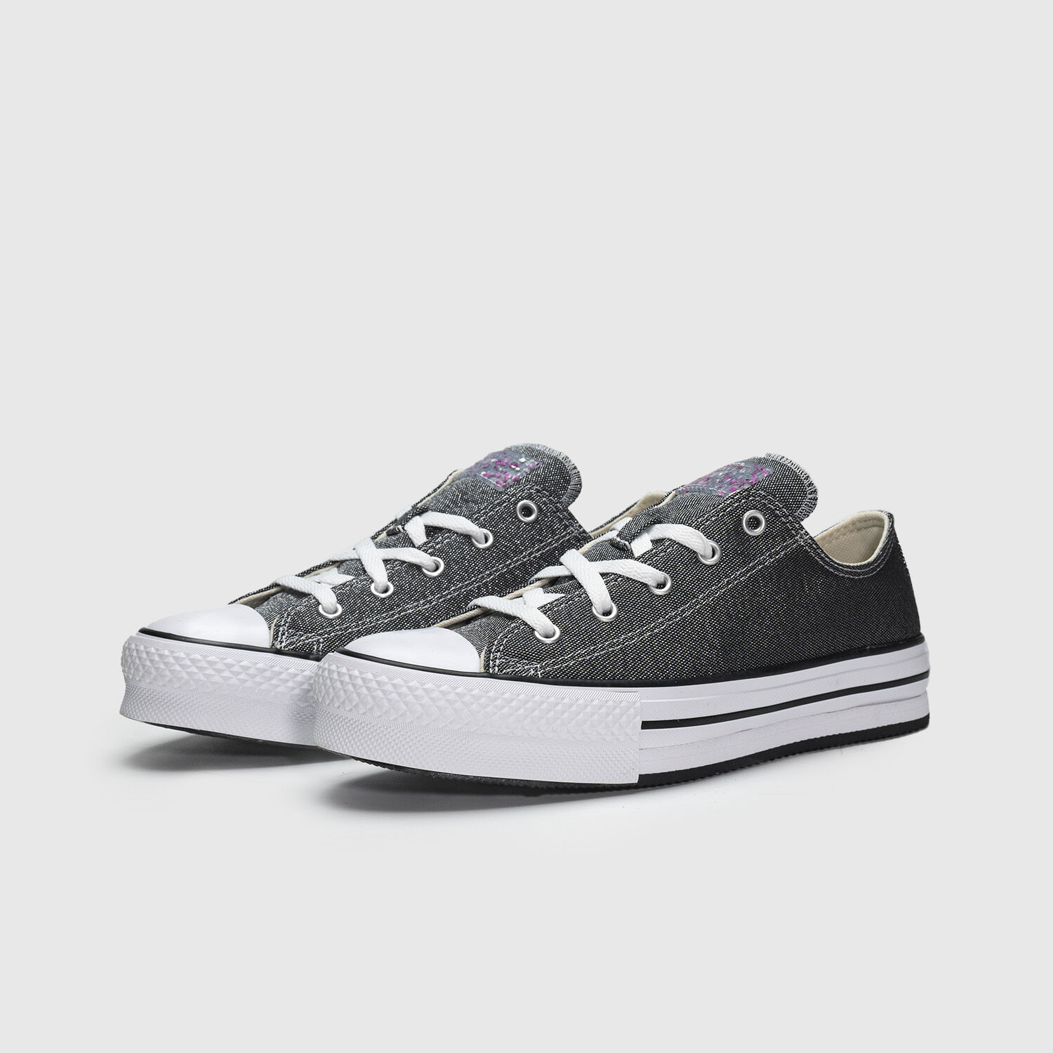Chuck Taylor All Star Platform Glitter grigie bianche e rosa AW LAB
