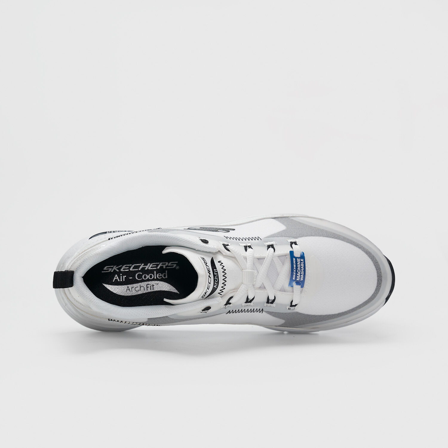Skechers bianche cheap e argento