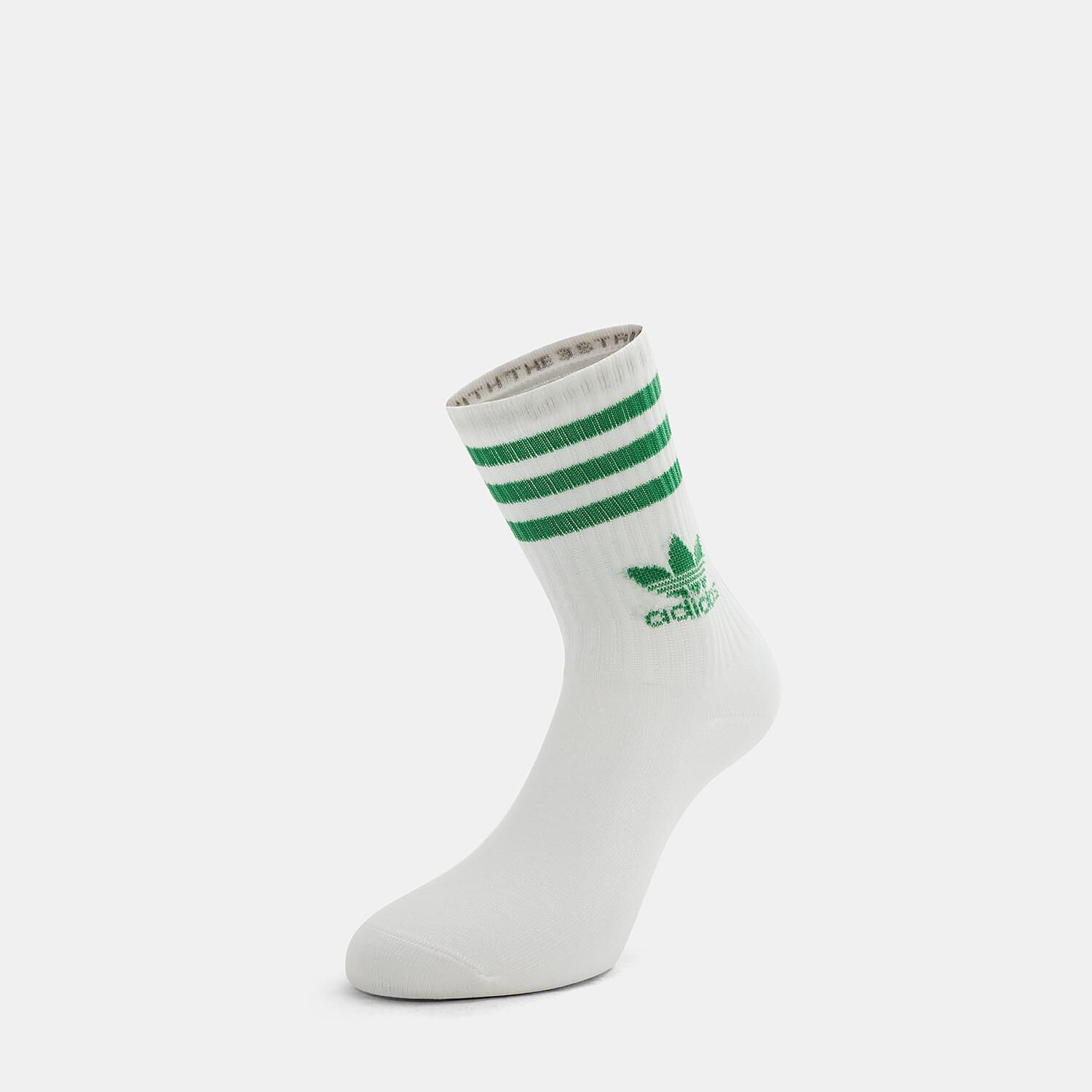 Calzini adidas Mid Cut 3 paia bianchi e verdi AW LAB