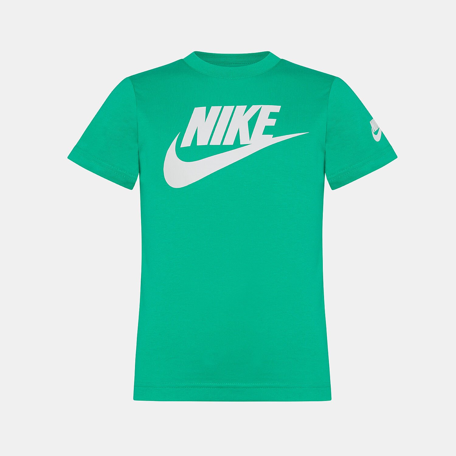 T shirt Nike Futura Evergreen bambini verde e bianca AW LAB