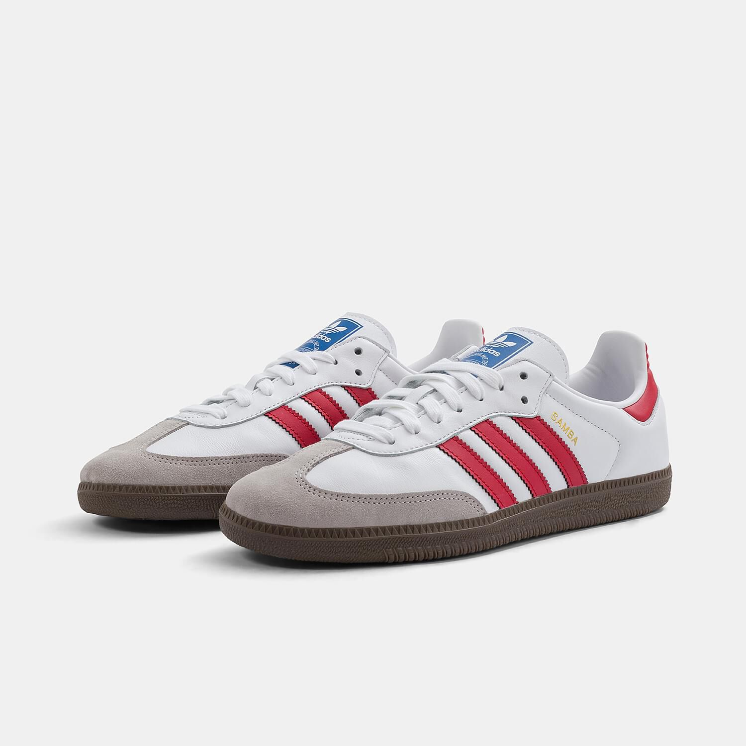 adidas Samba OG bianche rosse e marroni AW LAB