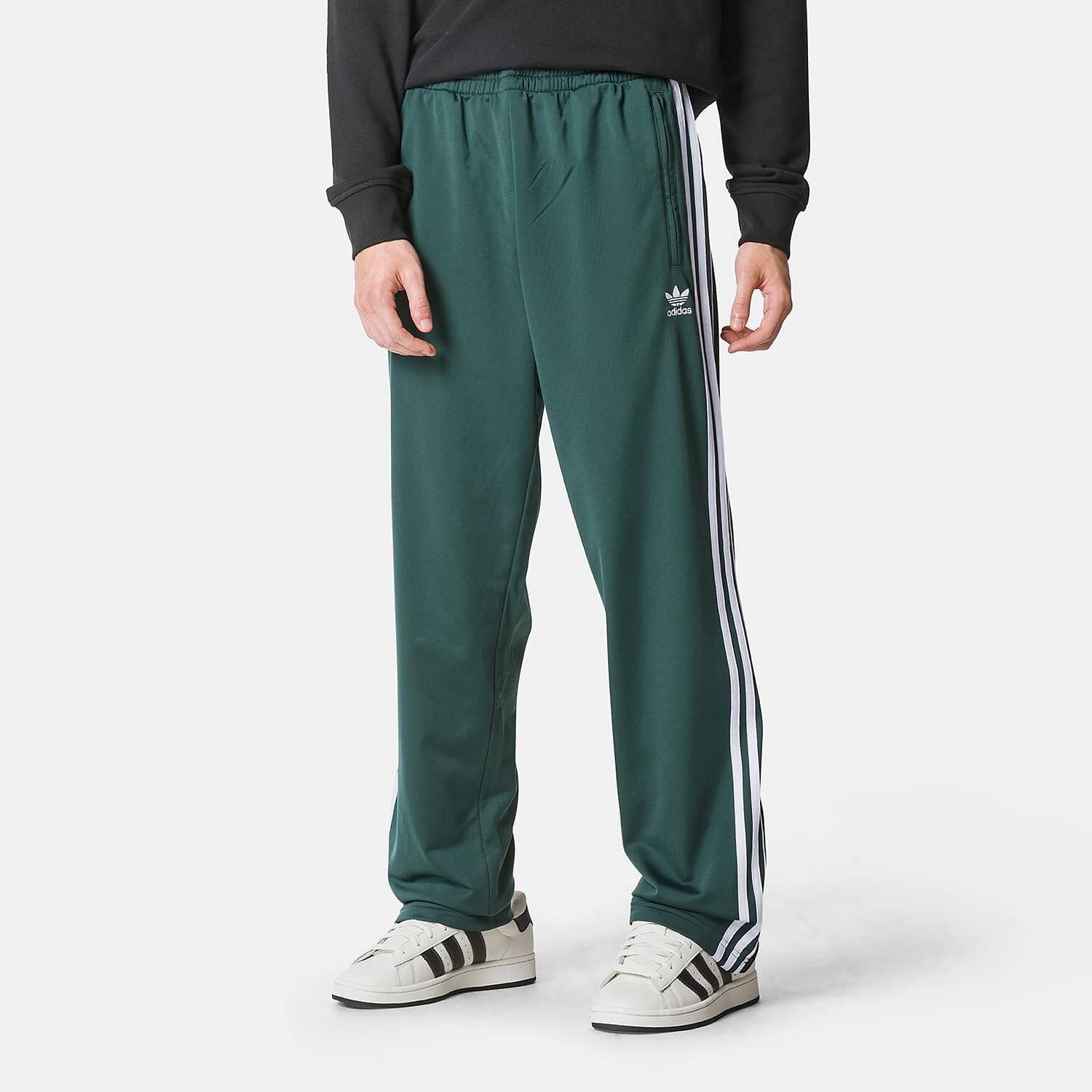 Pantaloni adidas verdi strisce bianche top