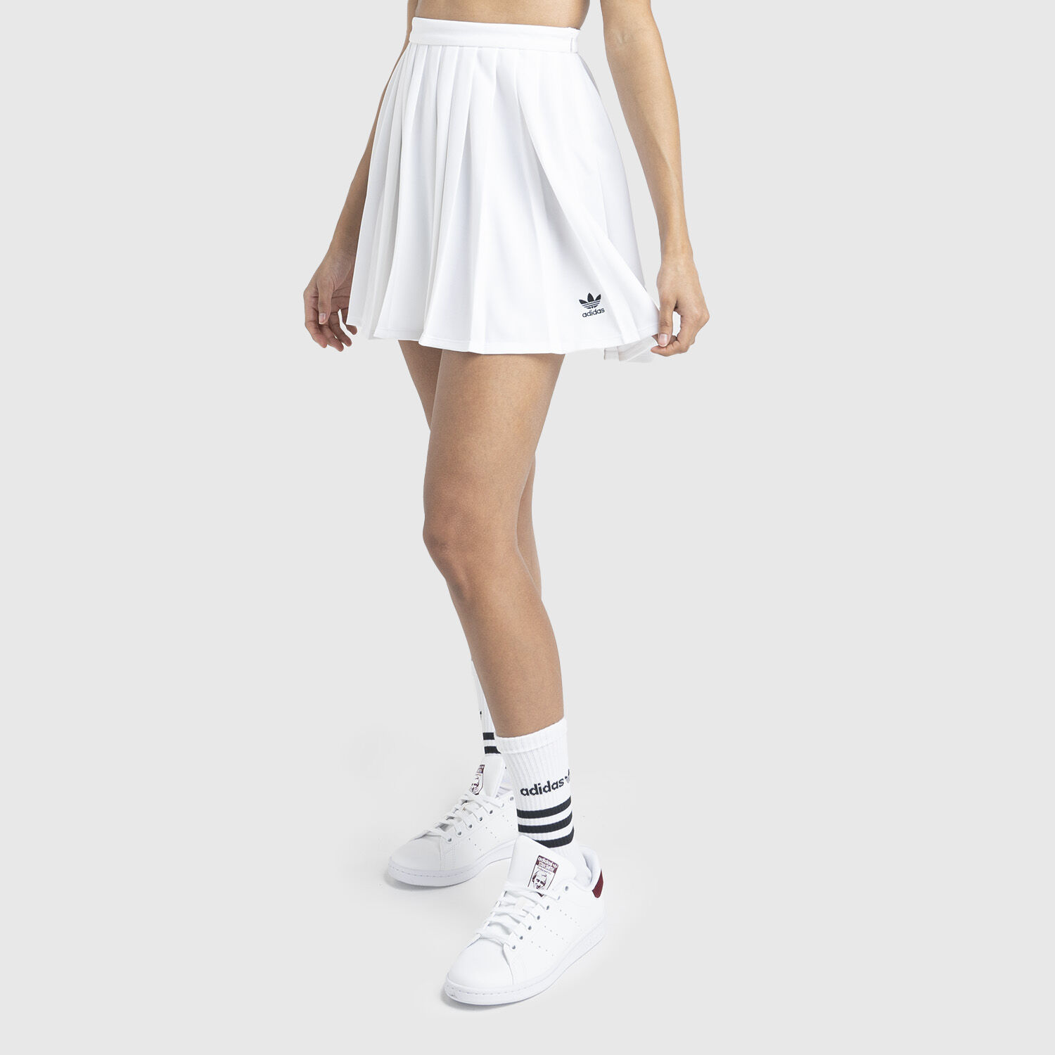 Gonna adidas Adicolor Classics Plissettata bianca AW LAB