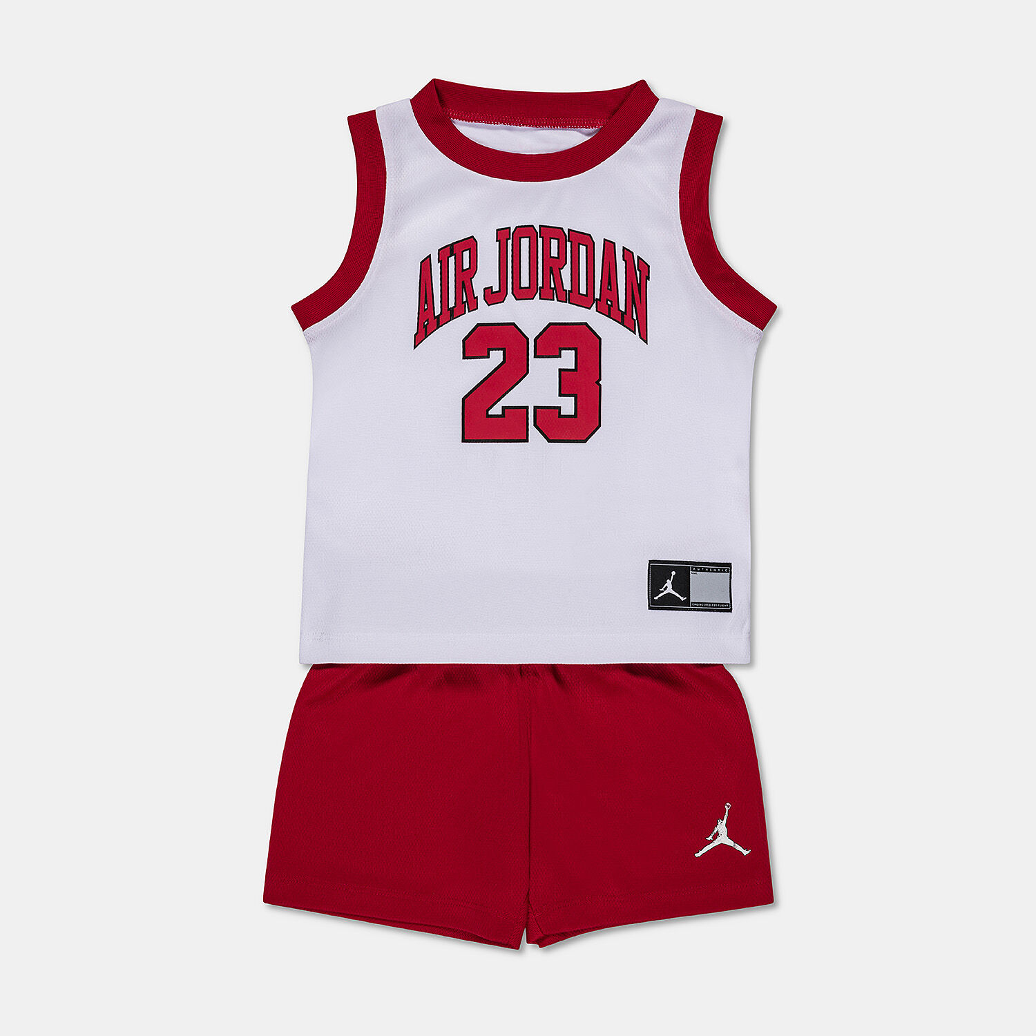Completo Jordan 23 Neonati rosso e bianco AW LAB