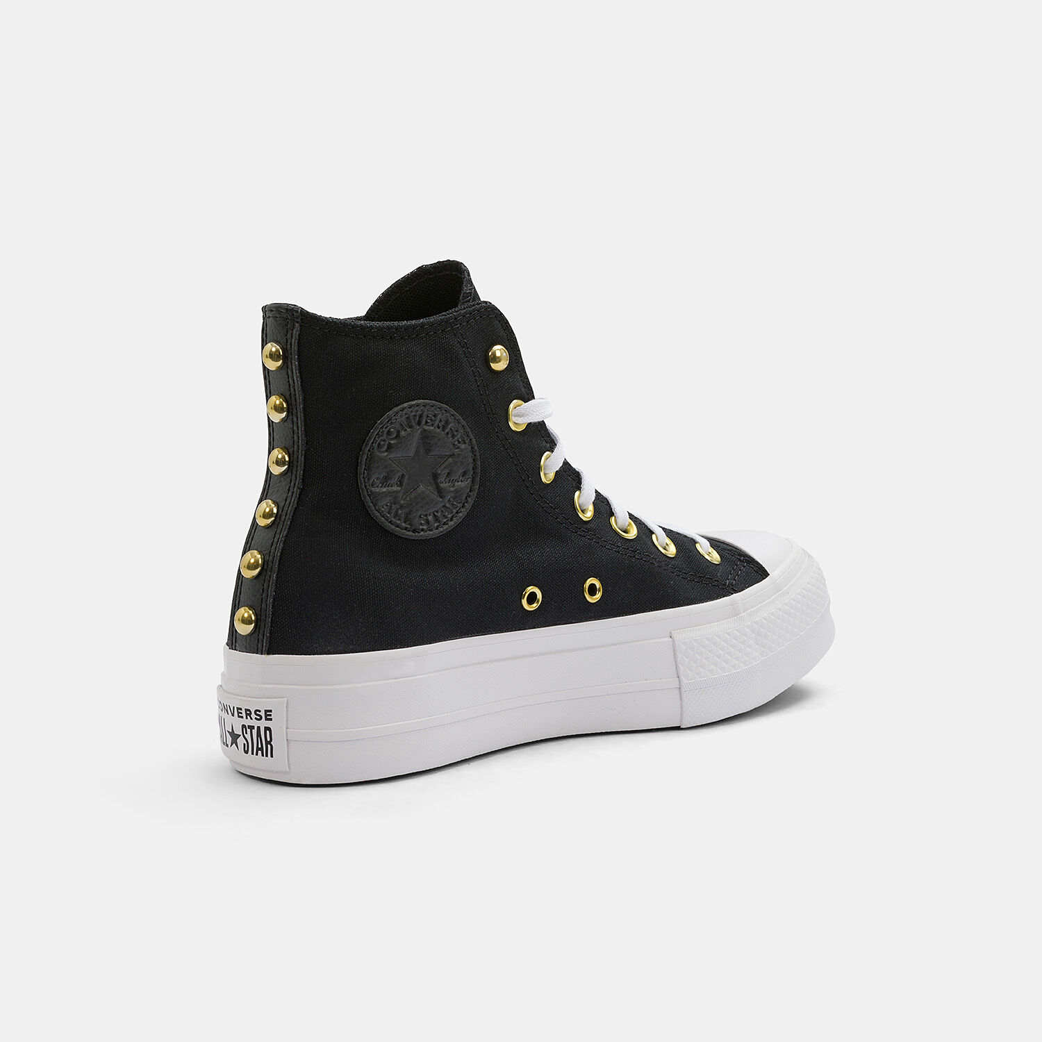 Converse Chuck Taylor All Star Lift nere bianche e oro AW LAB