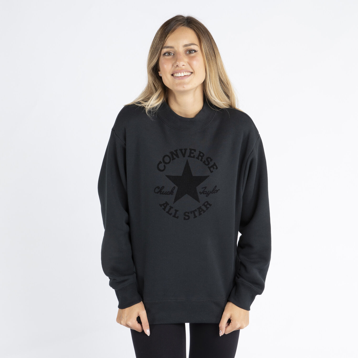 Felpa converse donna nera discount