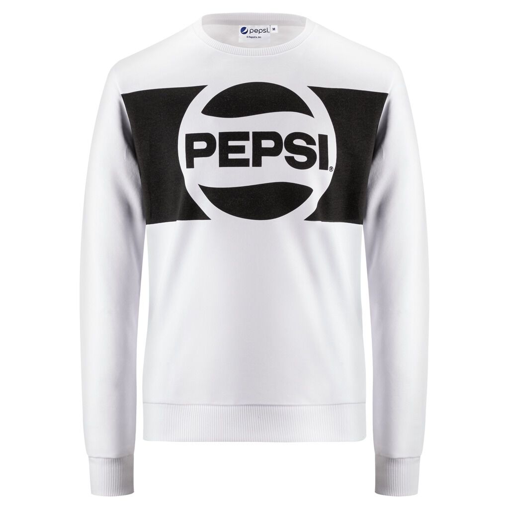 Felpa Crewneck Logo Pepsi bianca e nera AW LAB