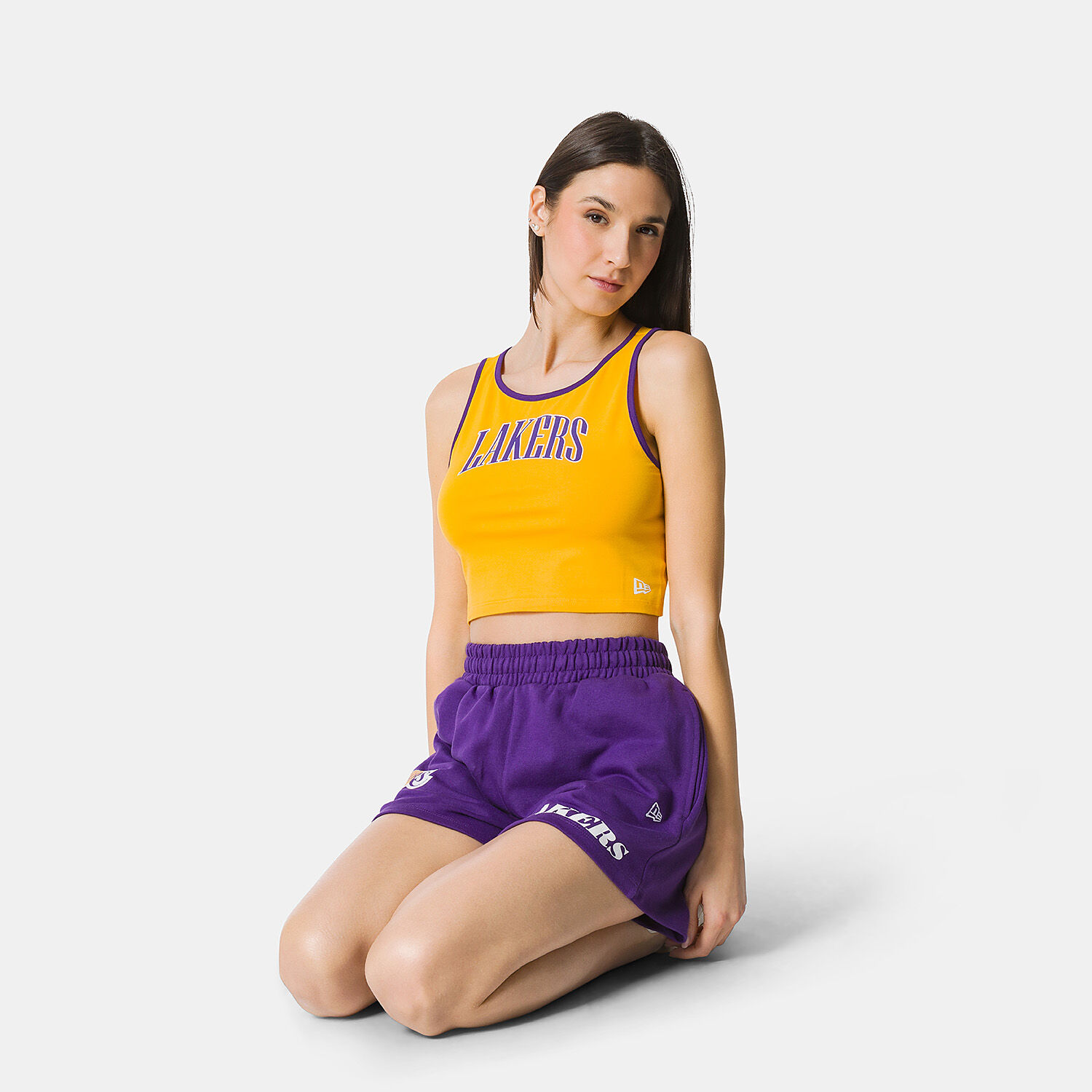 Canotta New Era LA Lakers NBA gialla viola e bianca AW LAB