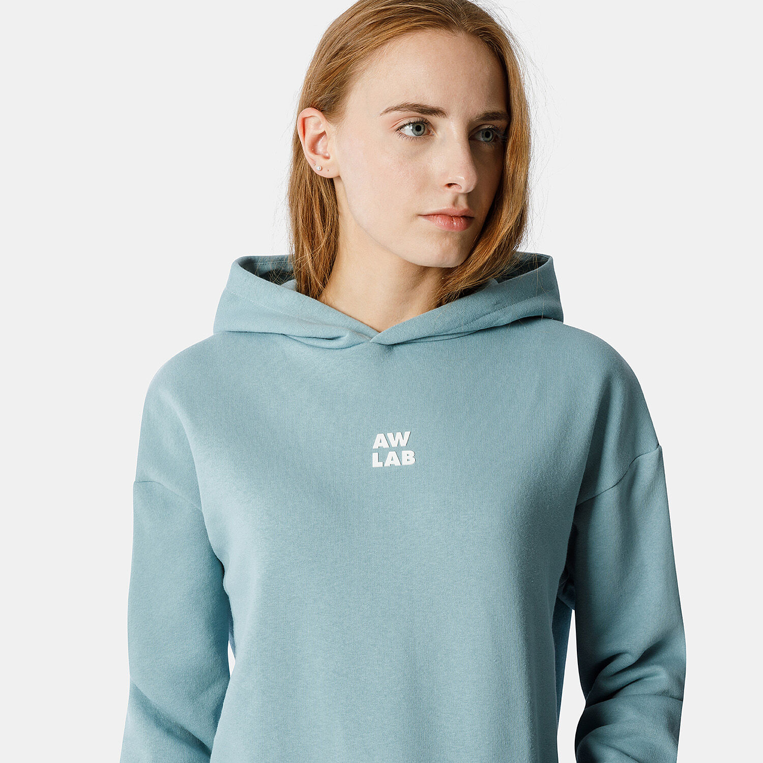 Felpa AW LAB Small Logo Hoodie azzurra AW LAB