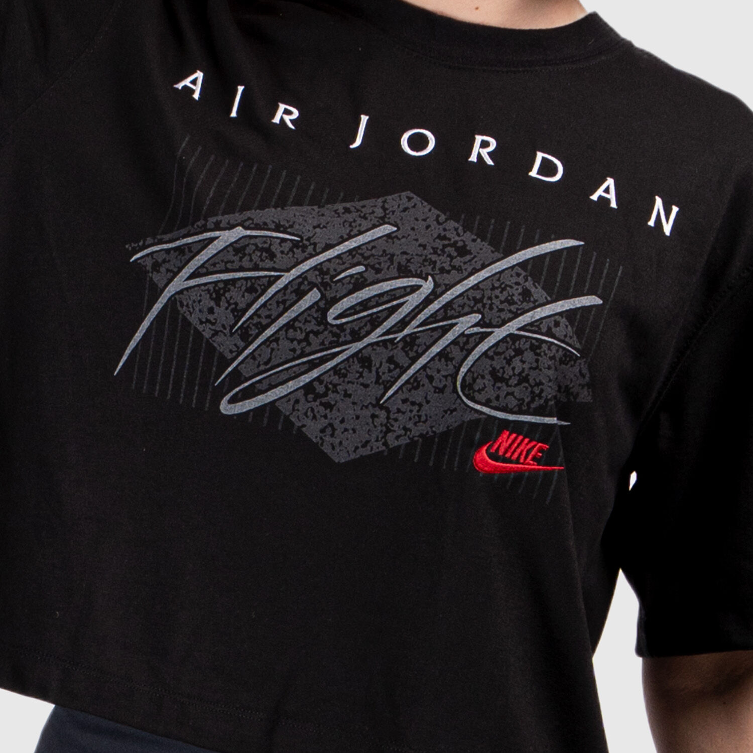 T shirt Jordan Essentials Flight 23 nera bianca e rossa AW LAB