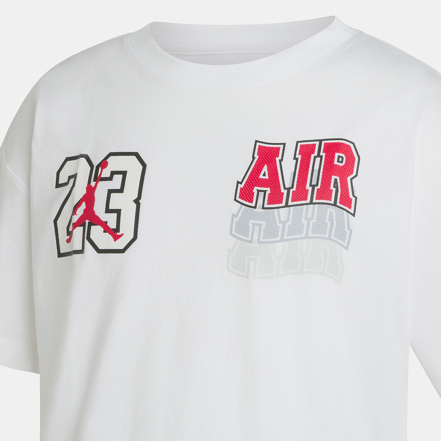 T shirt Jordan 23 Air Wave ragazzi bianca rossa e nera AW LAB