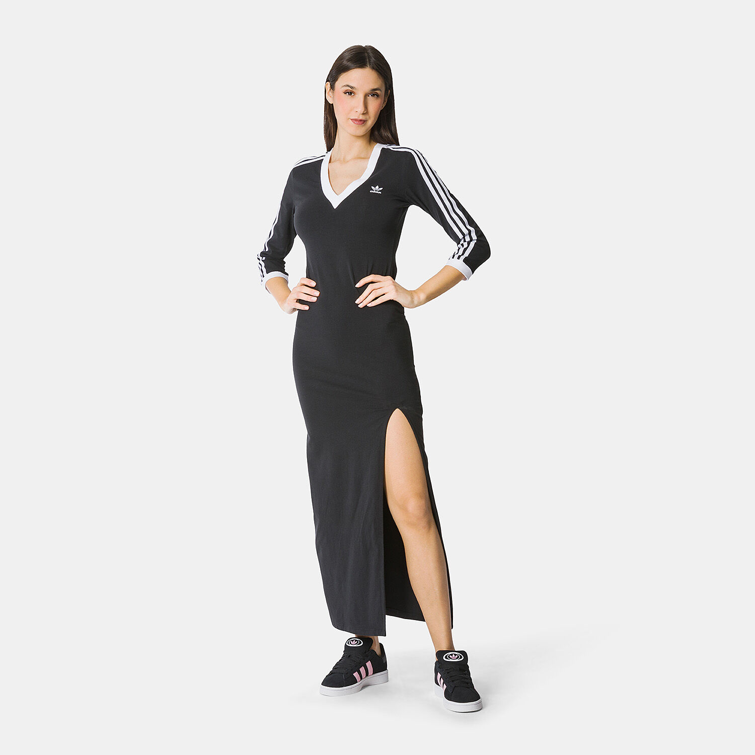Vestito adidas adicolor Classics 3 Stripes Maxi nero e bianco AW LAB
