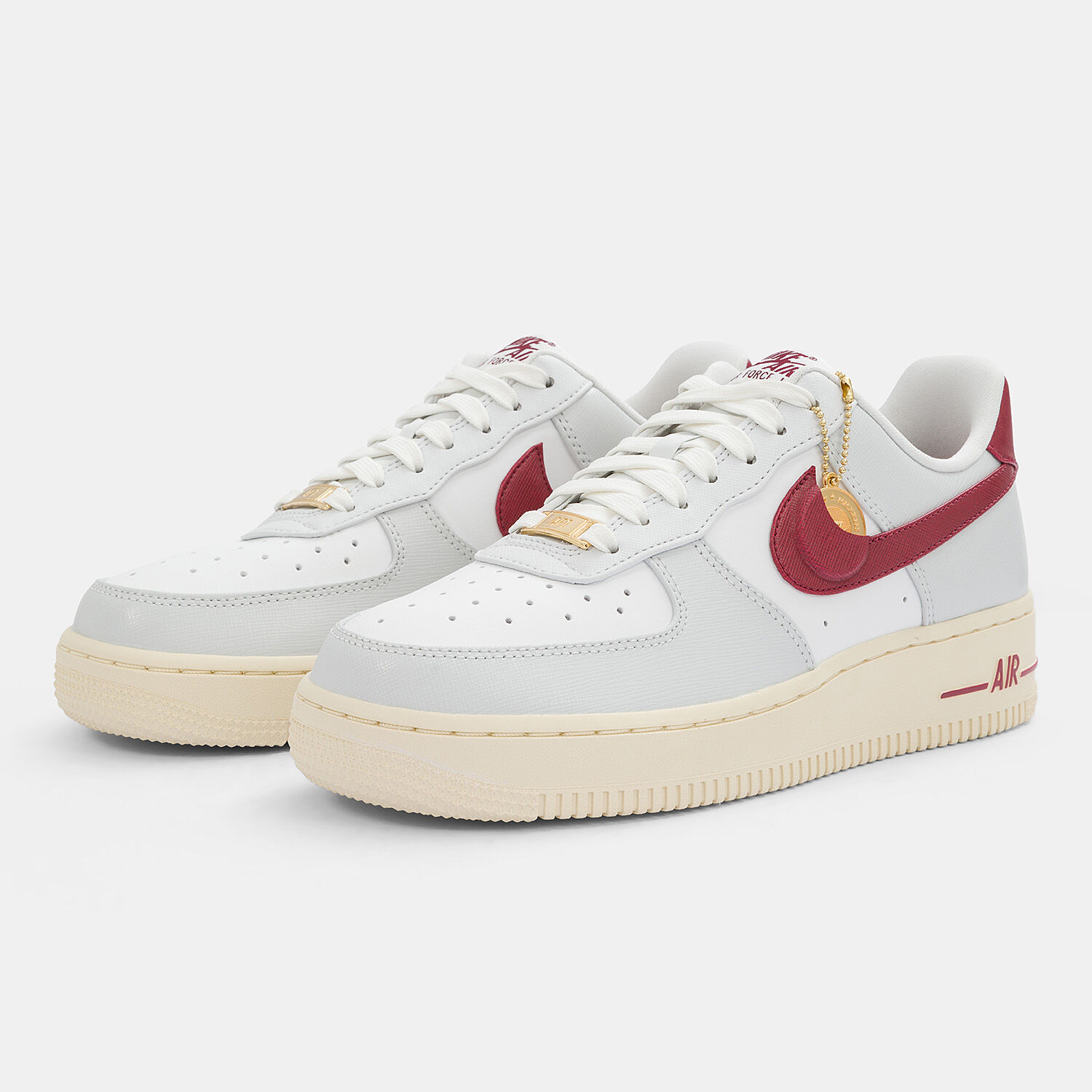 Nike Air Force 1 07 SE bianche bordeaux e oro AW LAB