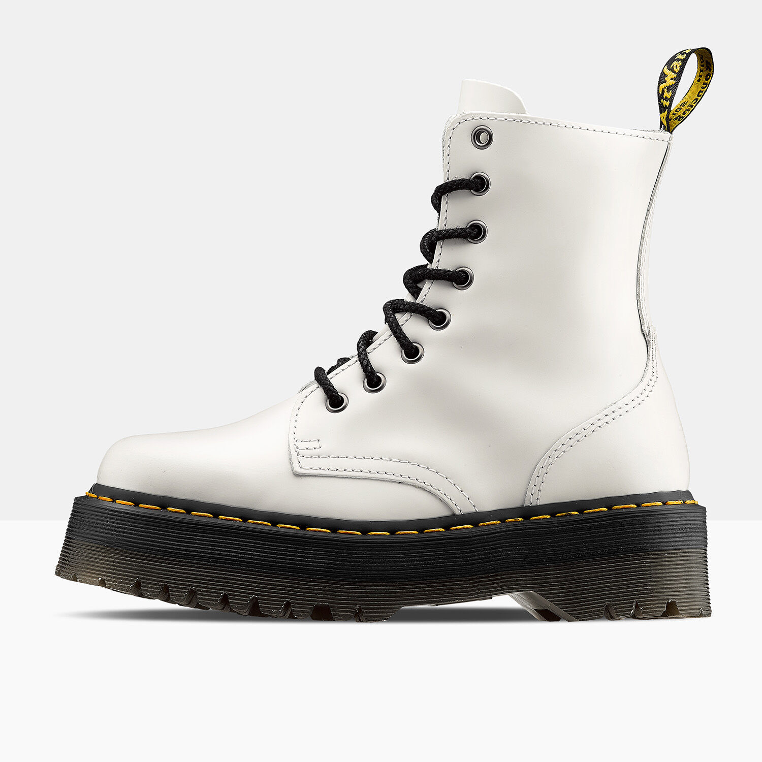 Dr Martens Platform Jadon bianchi neri e gialli AW LAB