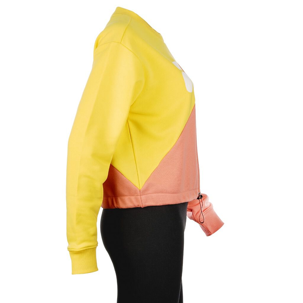 FELPA FILA BANJI CROPPED CREW ROSA E GIALLA AW LAB