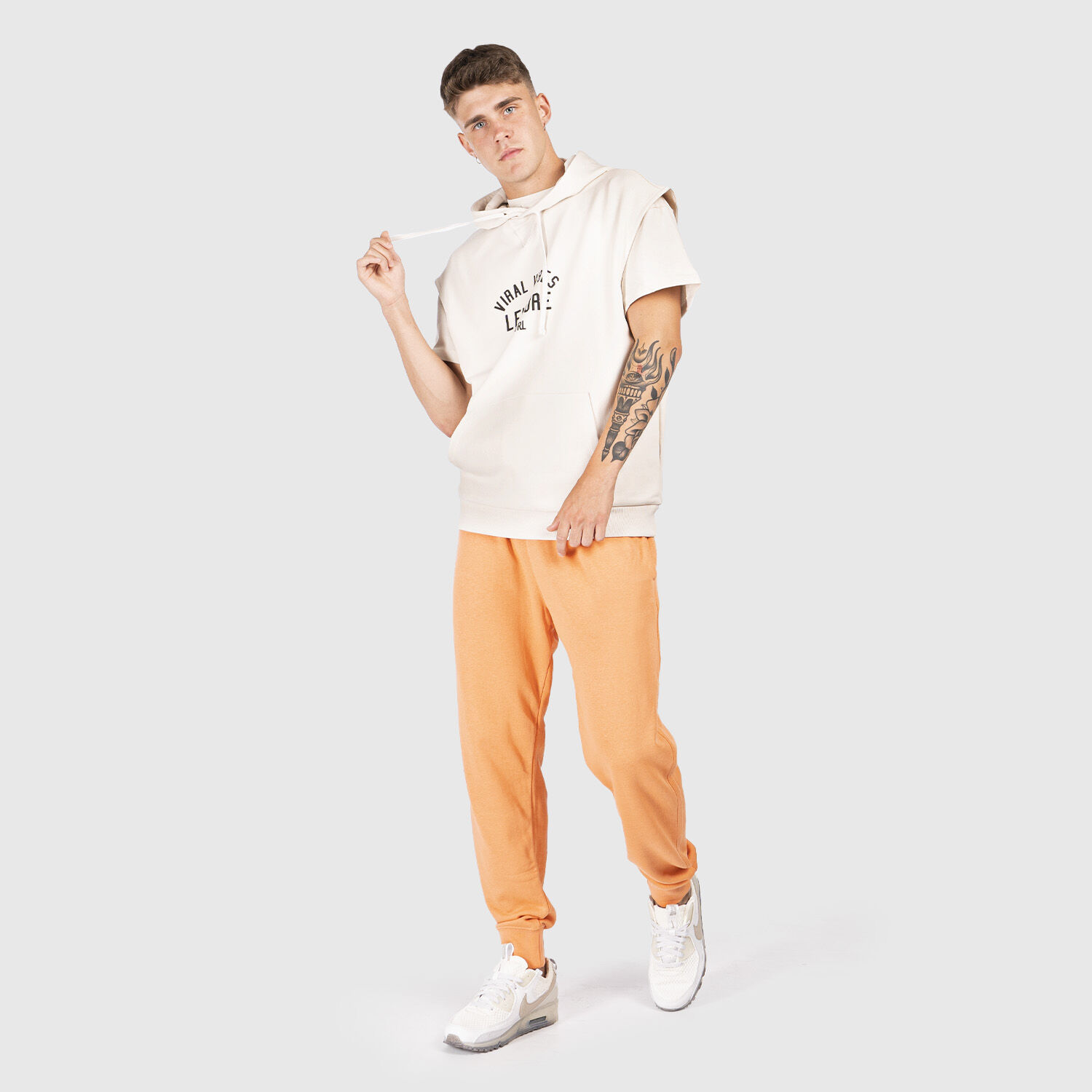 Felpa smanicata VRL Athletic Pack bianca e nera AW LAB