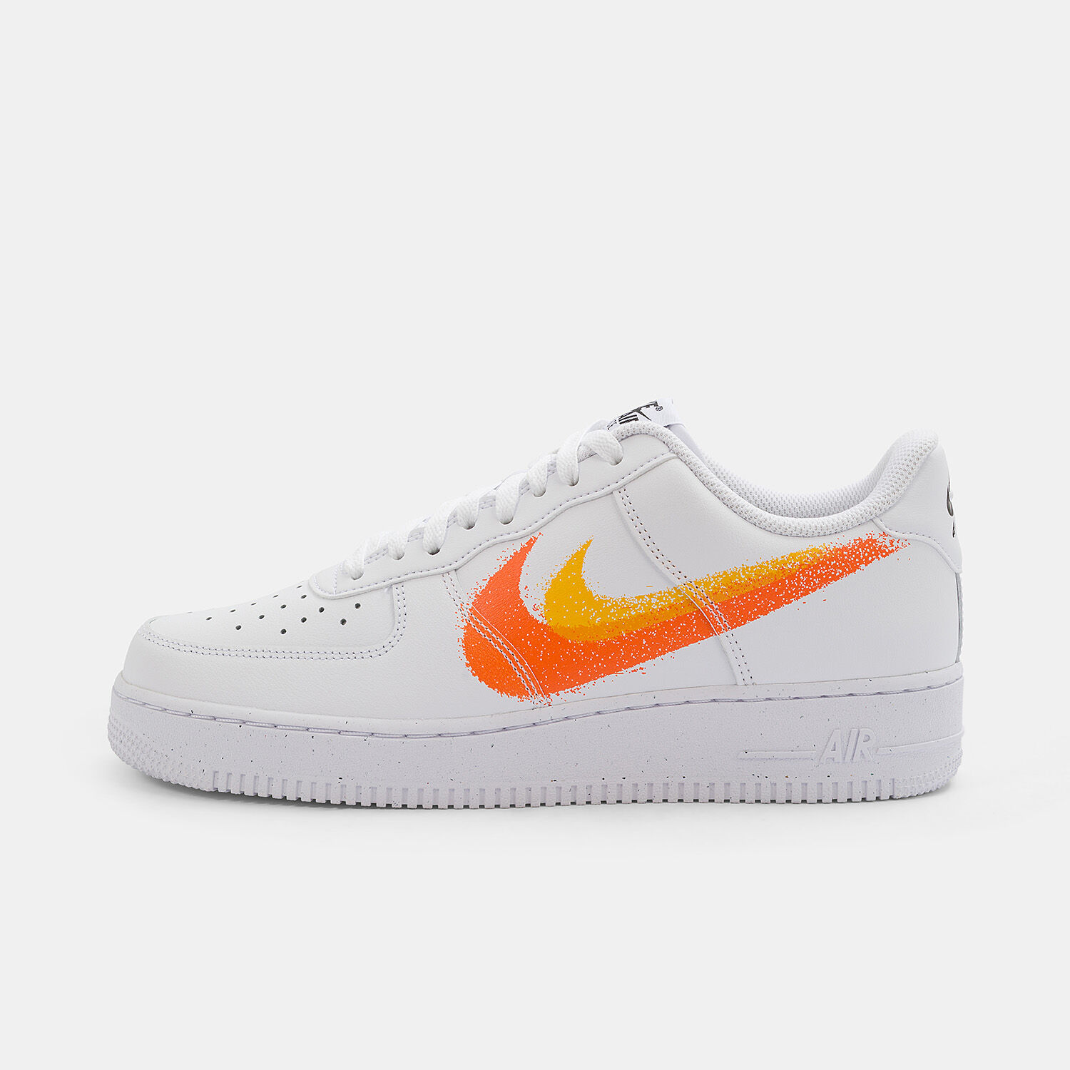 Nike Air Force 1 07 bianche arancioni e gialle AW LAB