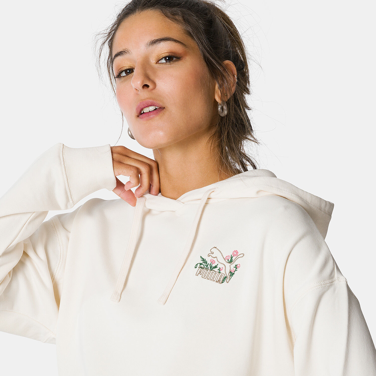 Felpa puma floreale outlet