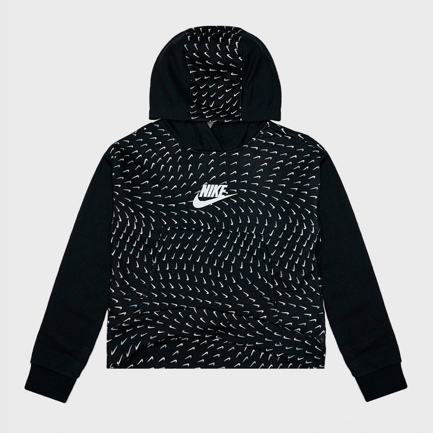 Felpa Nike Sportswear ragazzi nera e bianca AW LAB