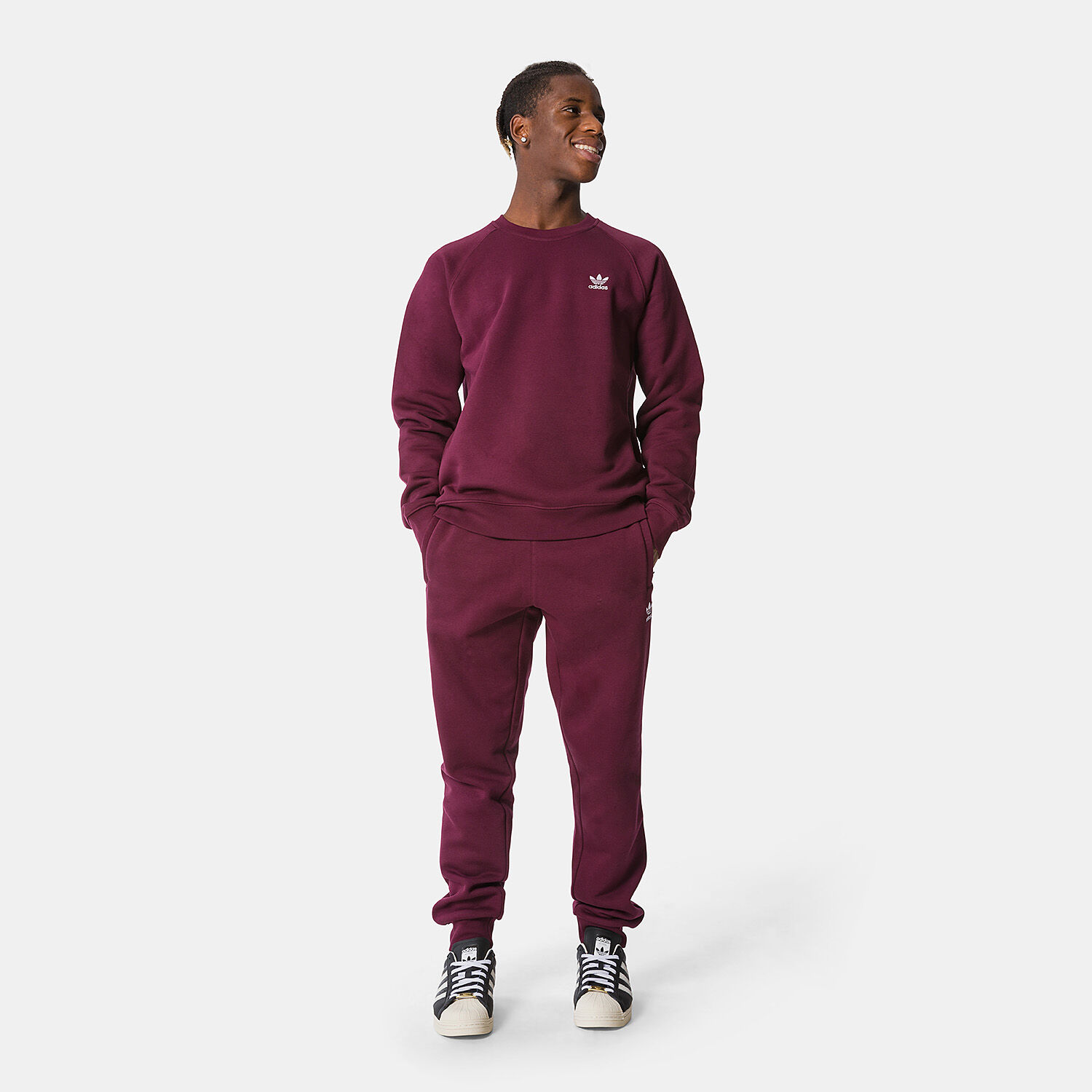 Felpa adidas Trefoil Essentials bordeaux AW LAB