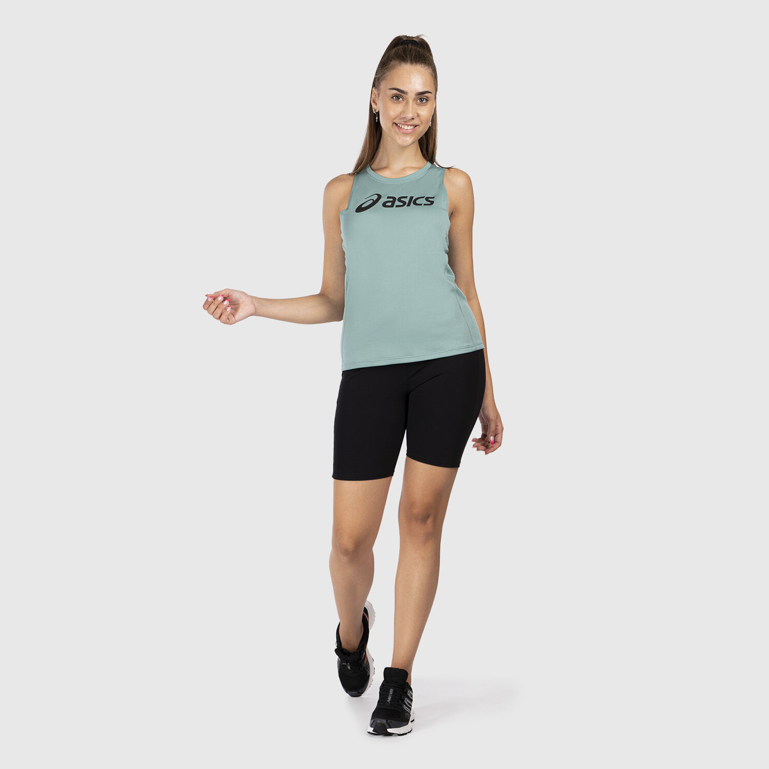 Canotta Asics Core verde e nera AW LAB