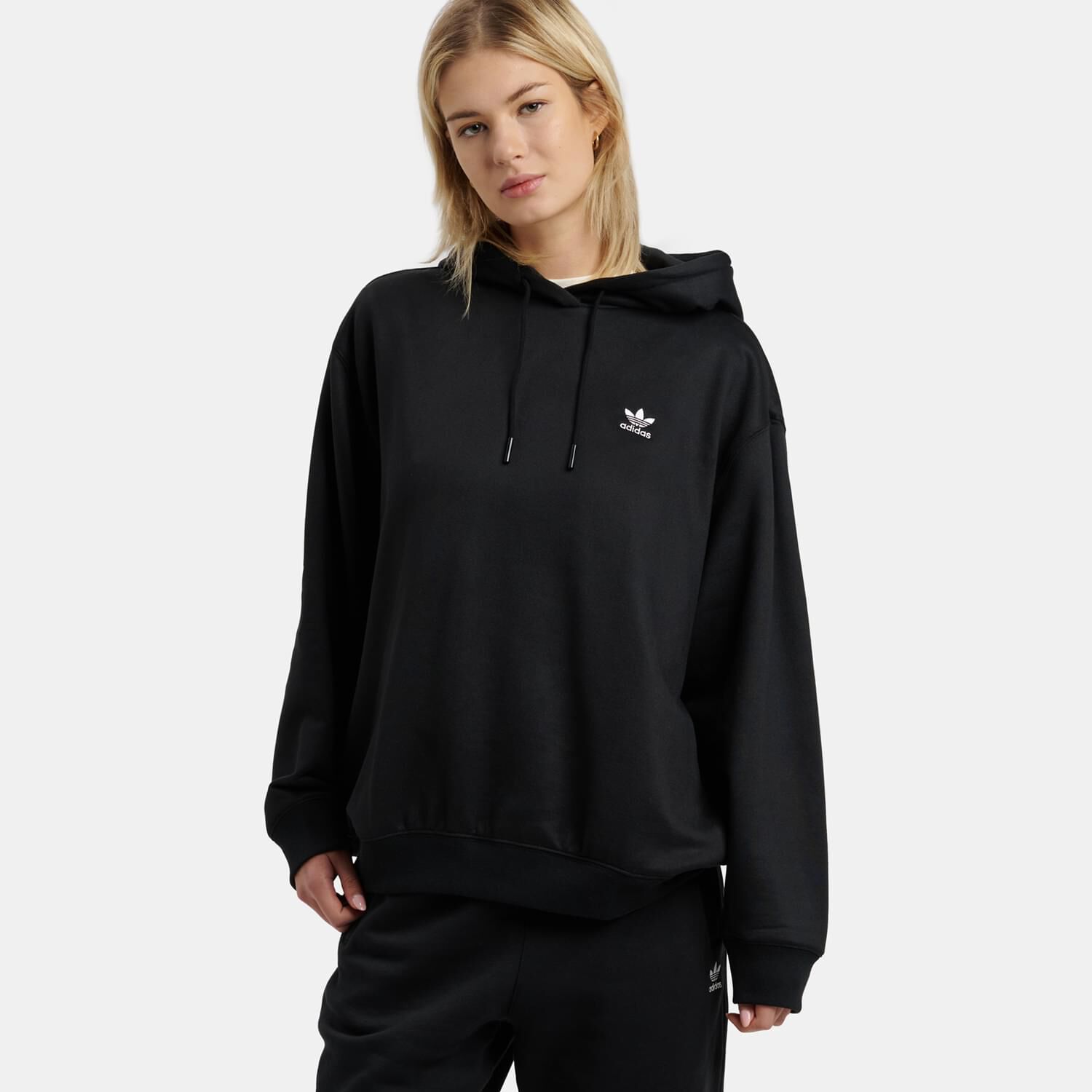 Felpa adidas Trefoil Oversized nera AW LAB