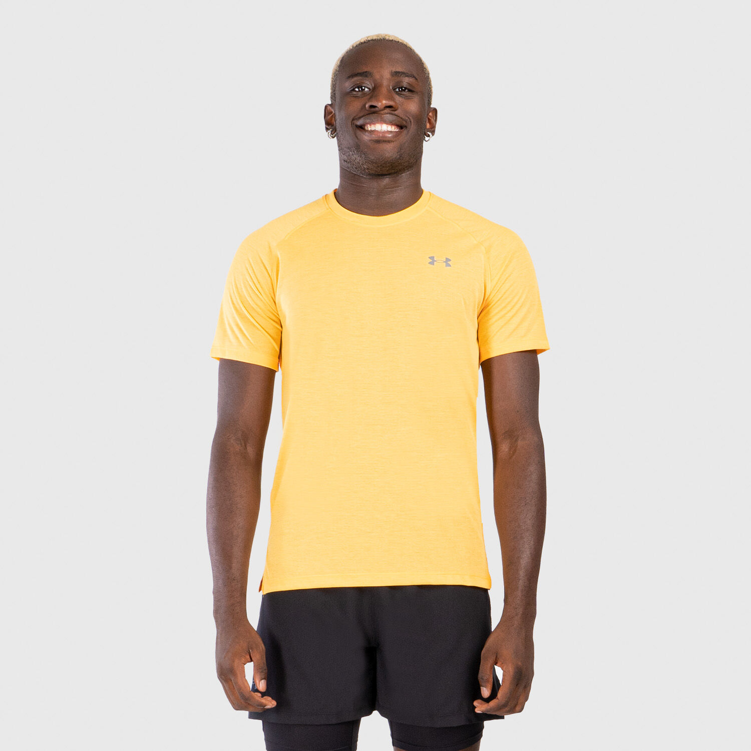 T shirt Under Armour Streaker gialla AW LAB