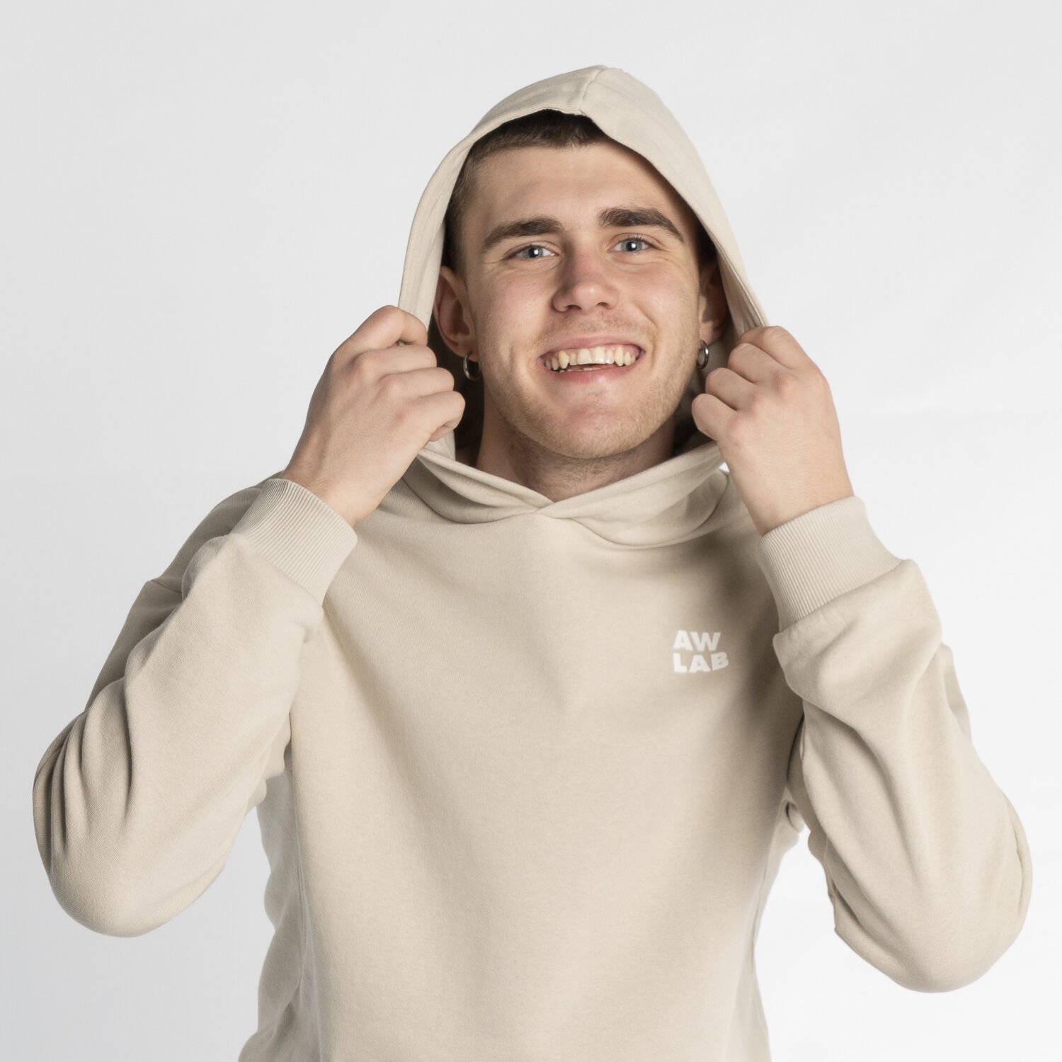 Felpa AW LAB Small Logo beige AW LAB