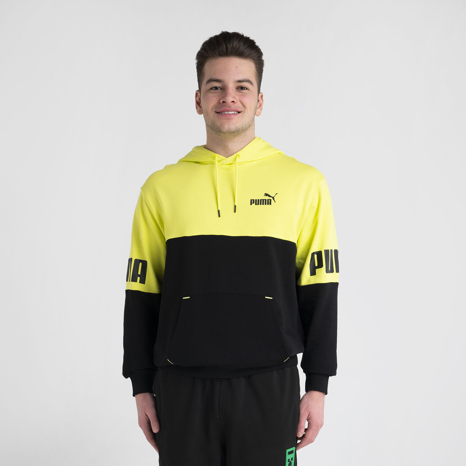 Felpa puma clearance giallo fluo