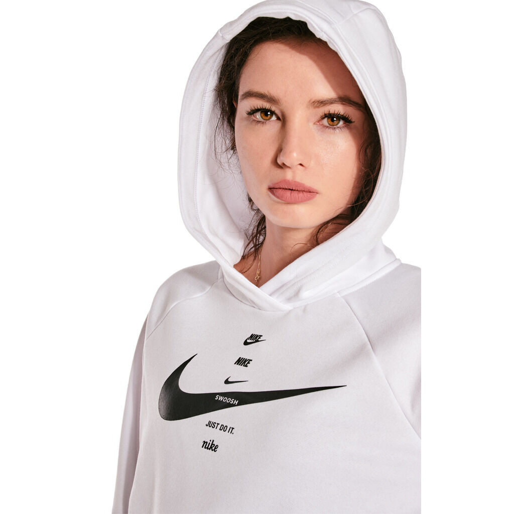 Felpa nike bianca clearance just do it