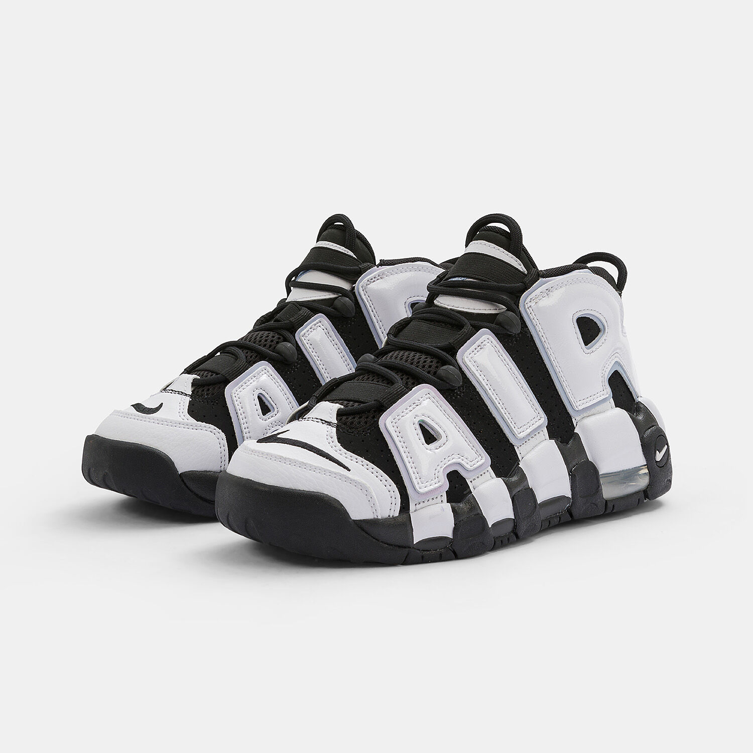 Nike Air More Uptempo 96 nere bianche e argento AW LAB
