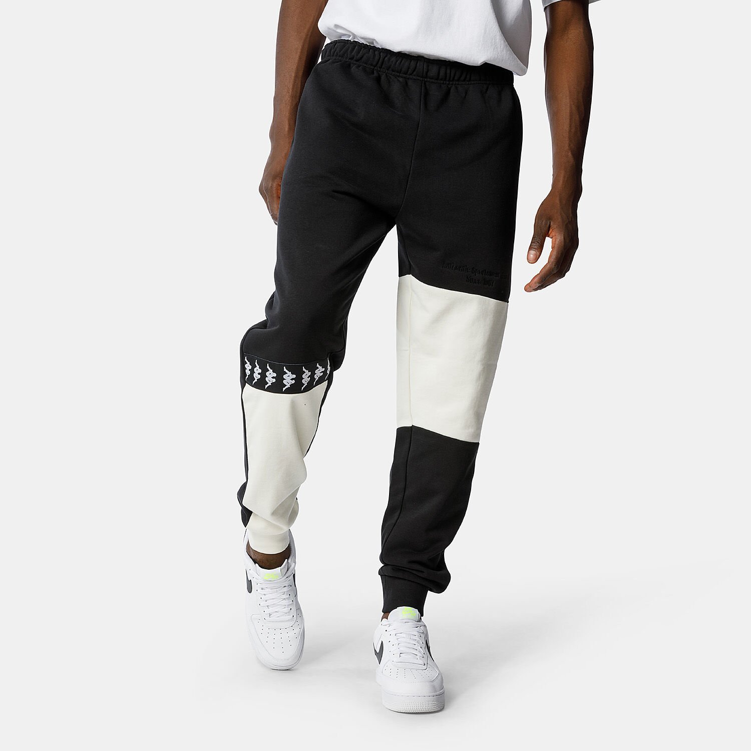 Pantaloni Kappa Banda Venom neri e bianchi AW LAB