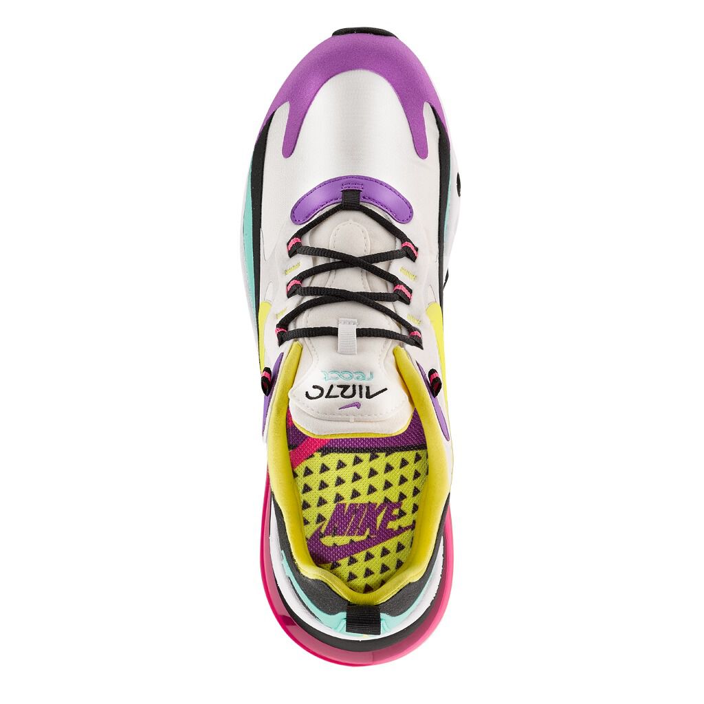 Nike Air Max 270 React bianche gialle viola e verdi AW LAB