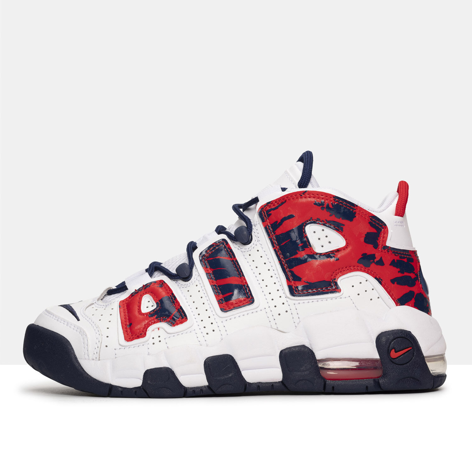 Air uptempo on sale bianche e rosse