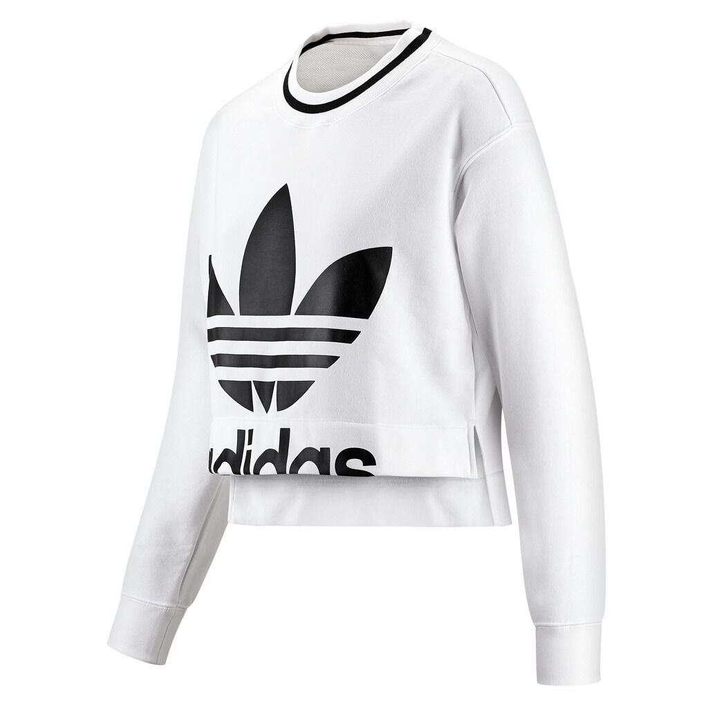 Felpa adidas cropped bianca cheap