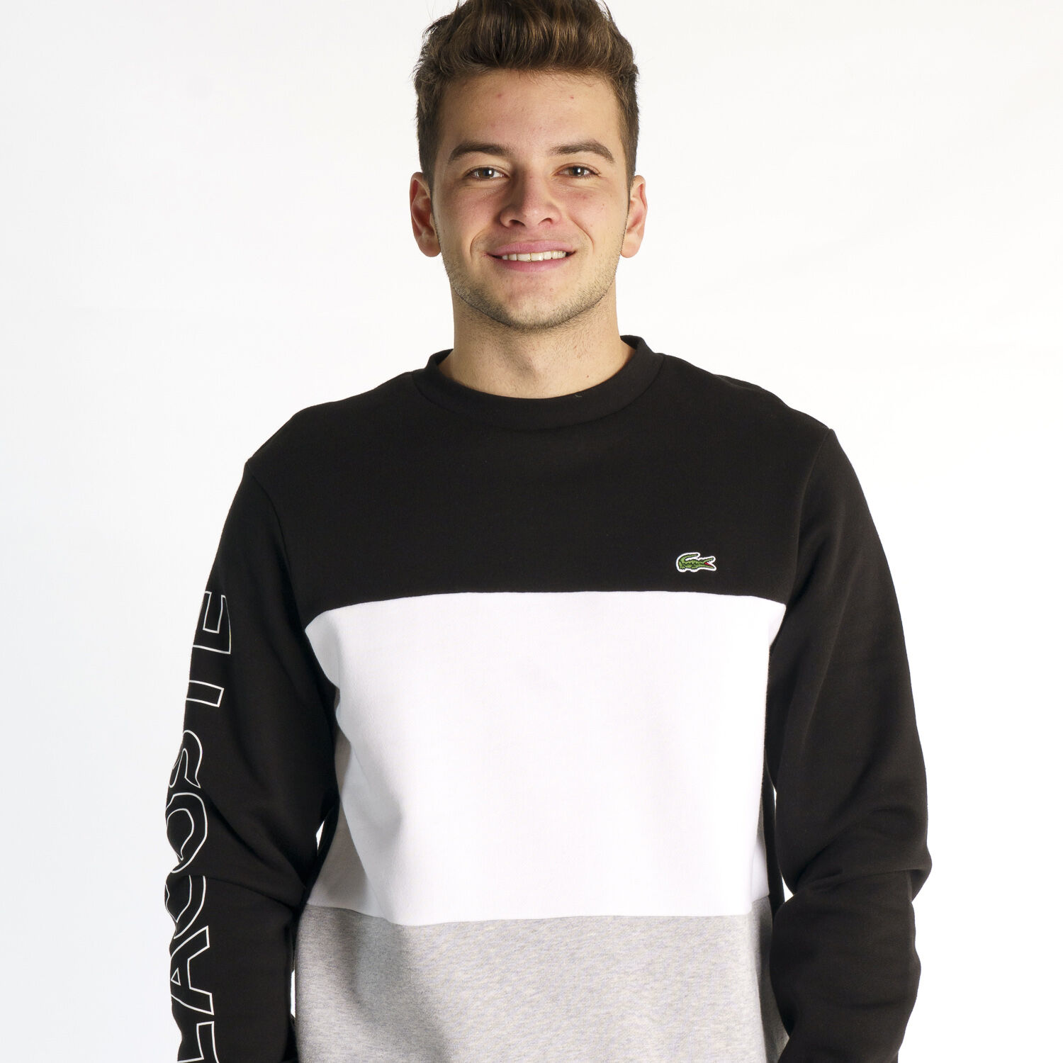 Felpa lacoste bianca top